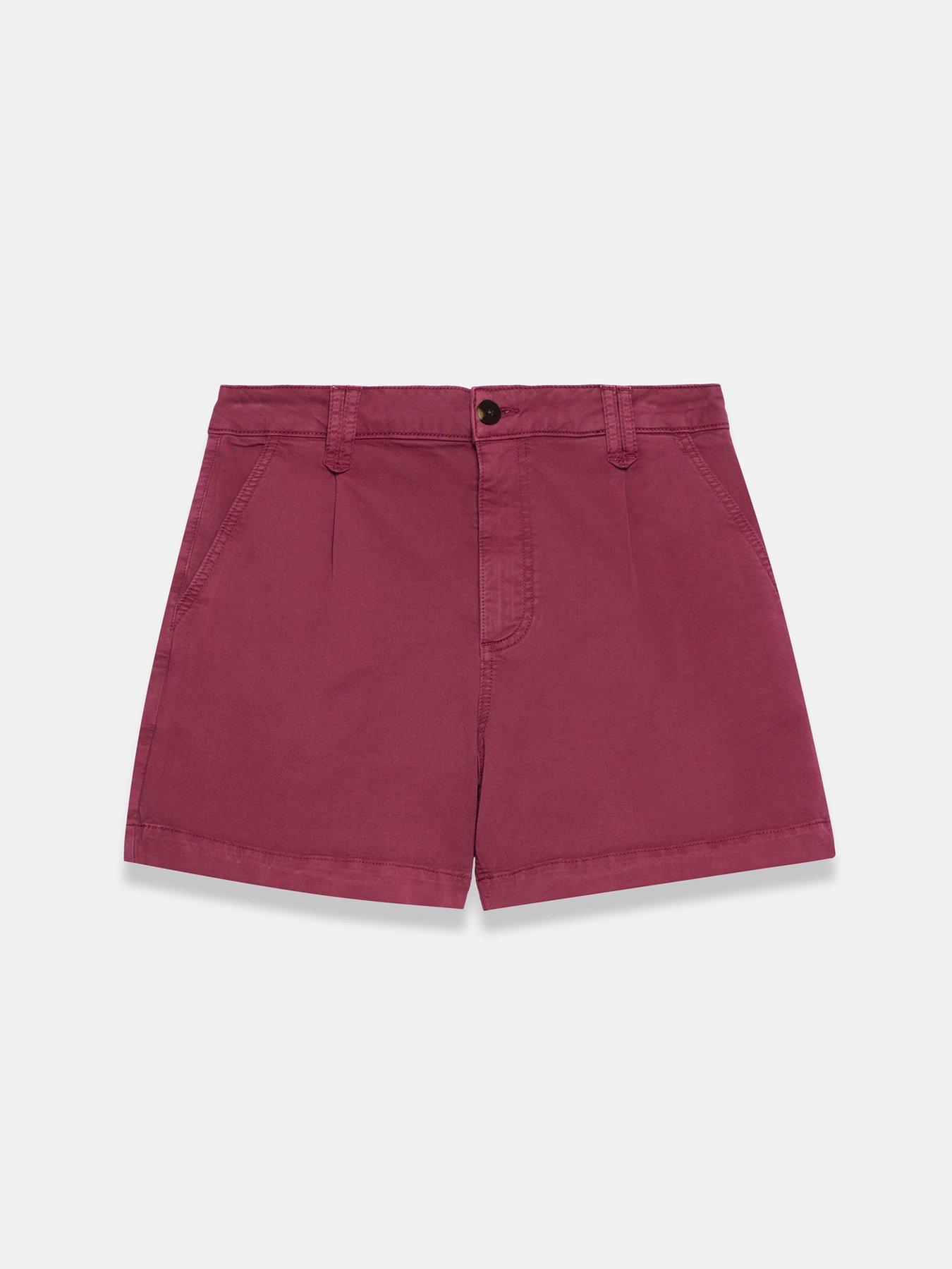 Image 5 of 6 of Mint Velvet Pleated Chino Short - Red