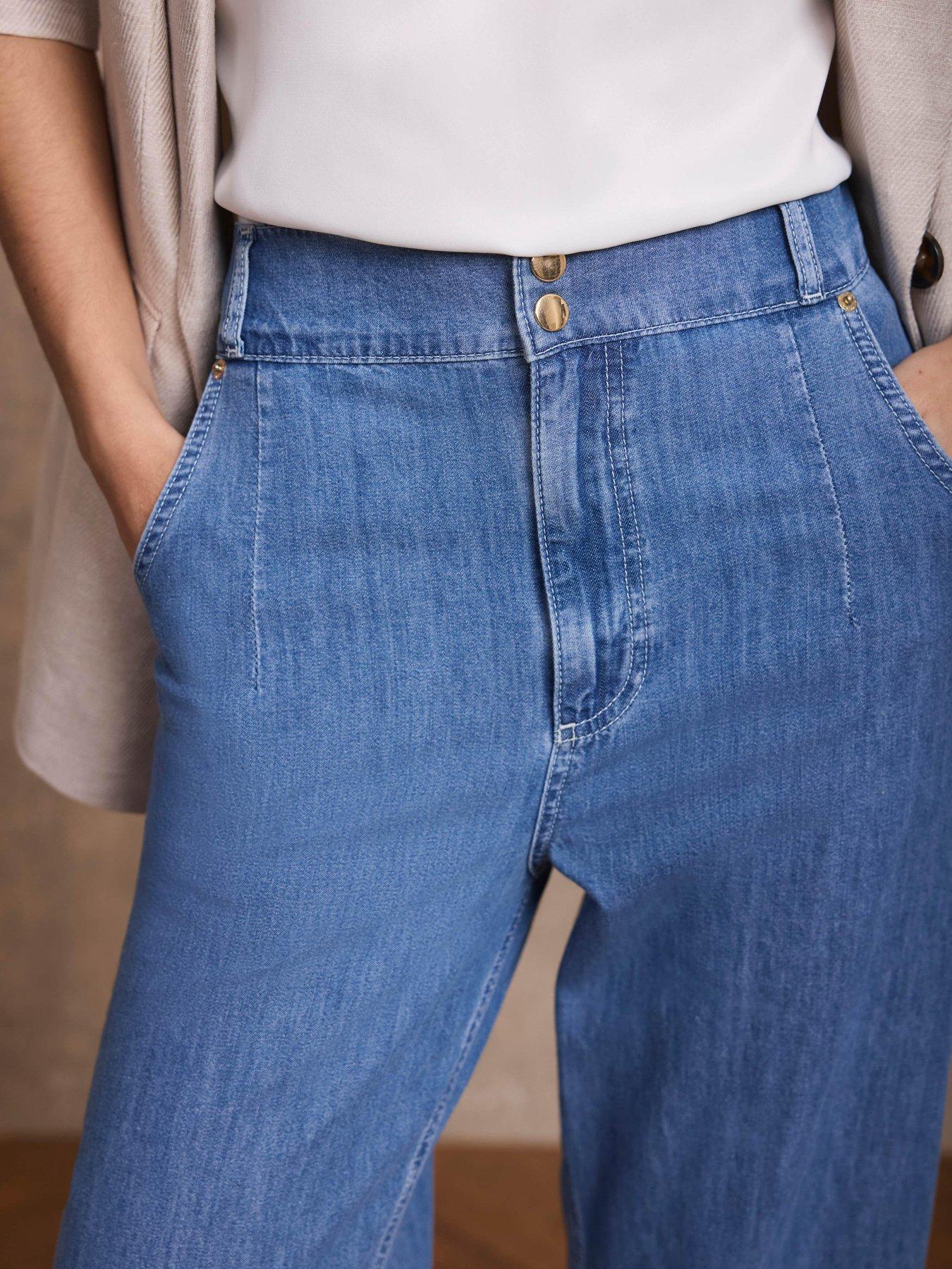 Image 4 of 6 of Mint Velvet Mid Indigo Soft Balloon Jeans - Blue