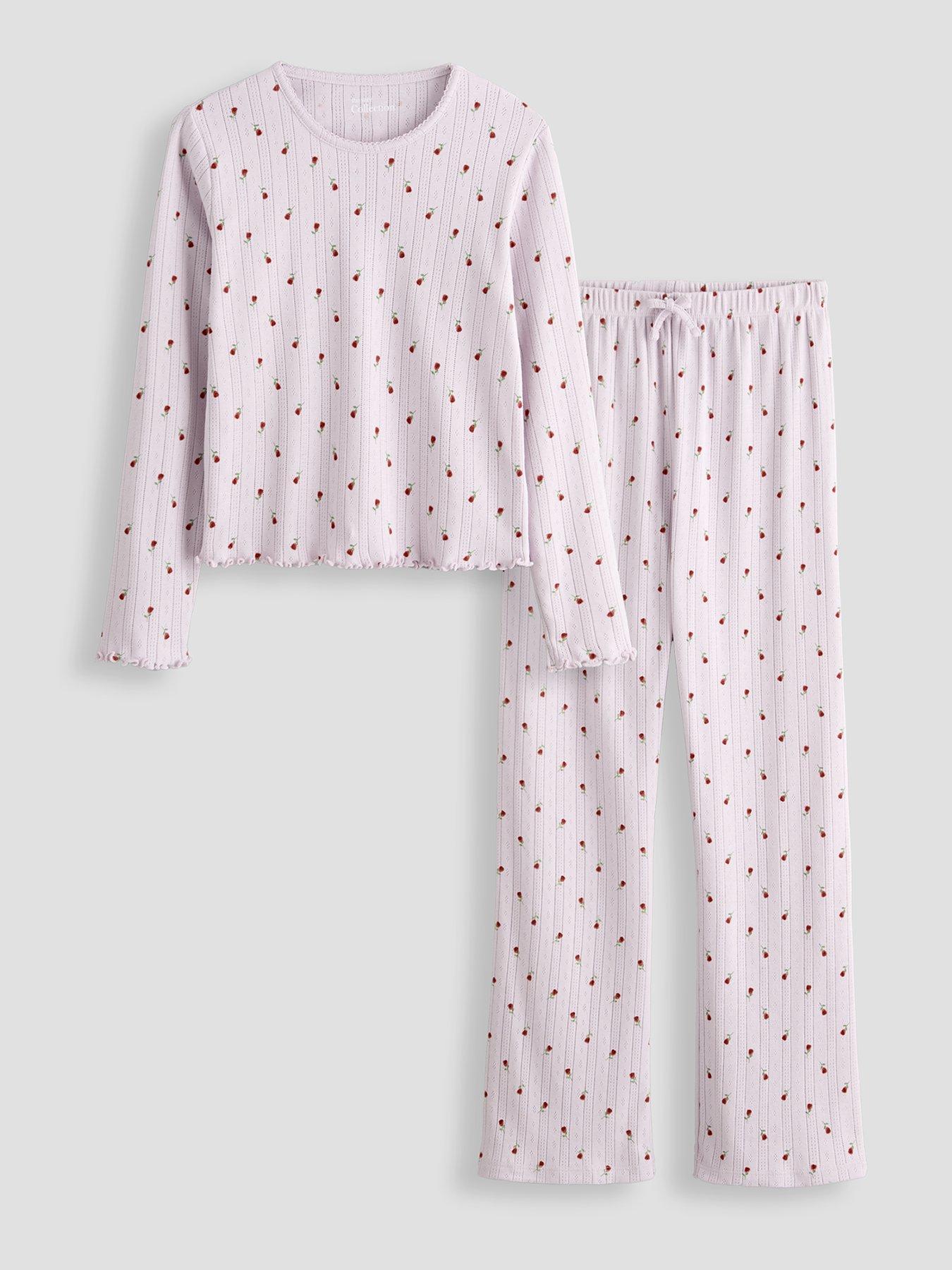 Image 1 of 4 of The Very Collection Older Girls Pointelle Single Pj - Pink