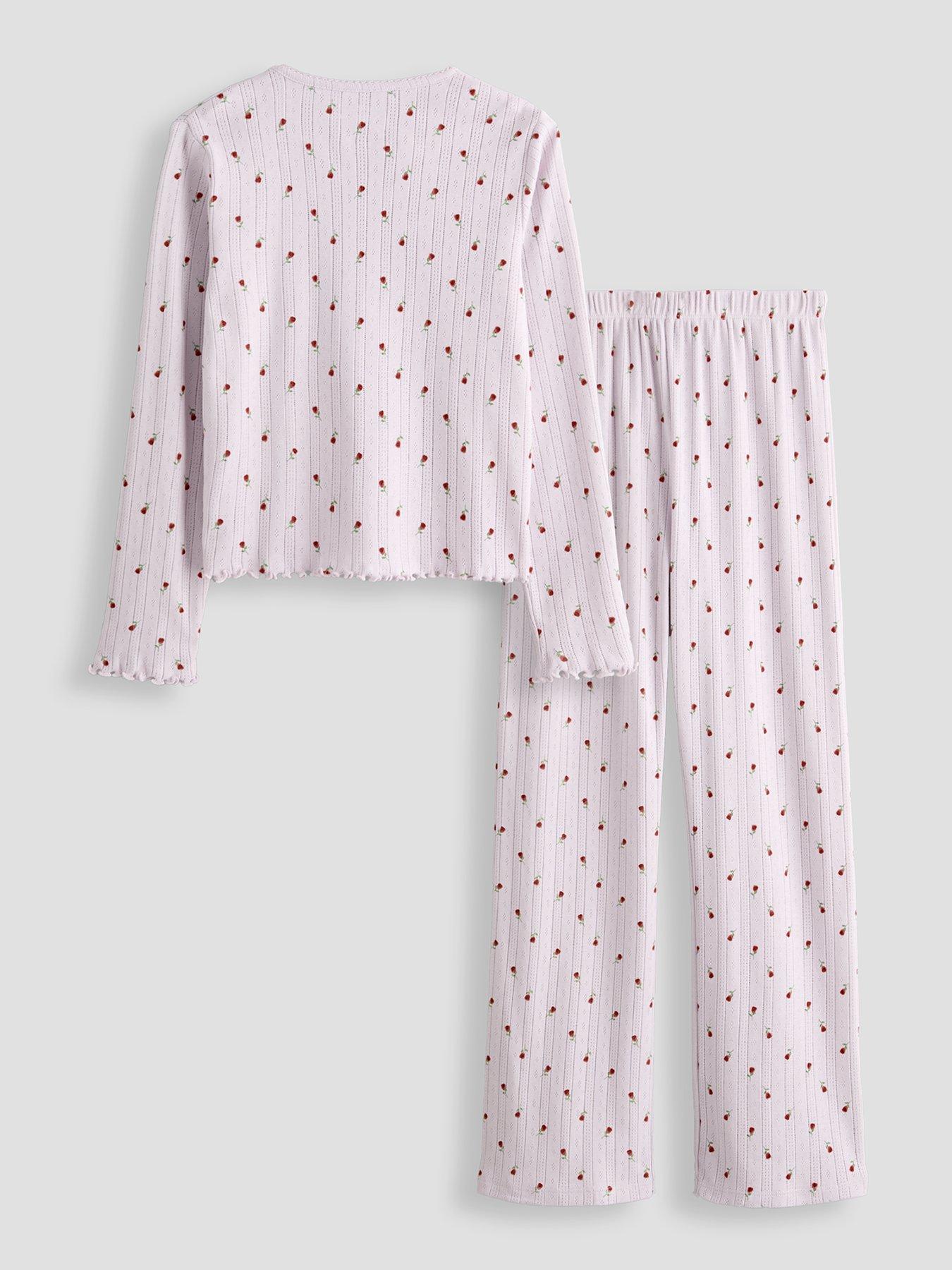 Image 2 of 4 of The Very Collection Older Girls Pointelle Single Pj - Pink