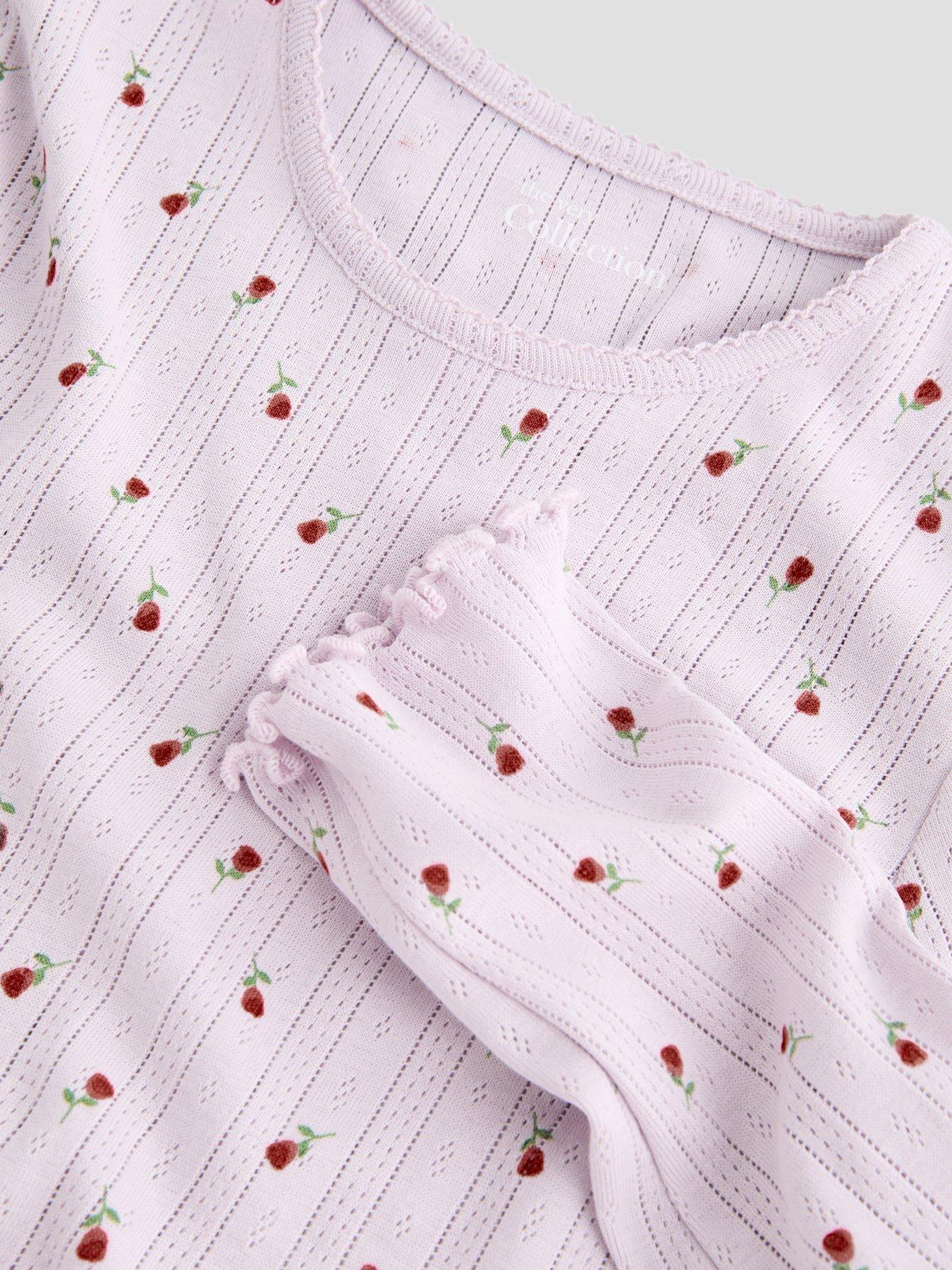 Image 3 of 4 of The Very Collection Older Girls Pointelle Single Pj - Pink