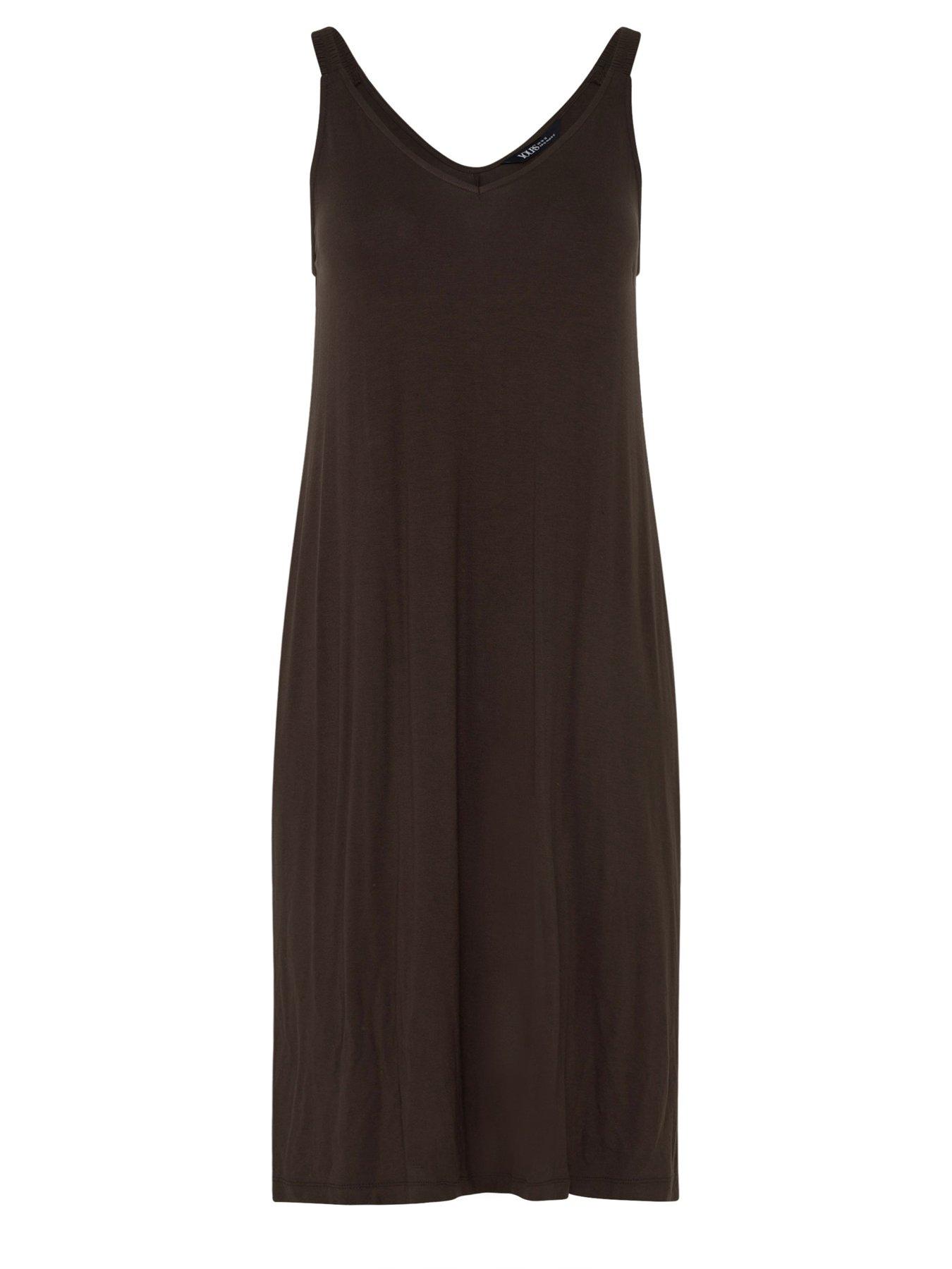  image of yours-curve-throw-on-dress-brown