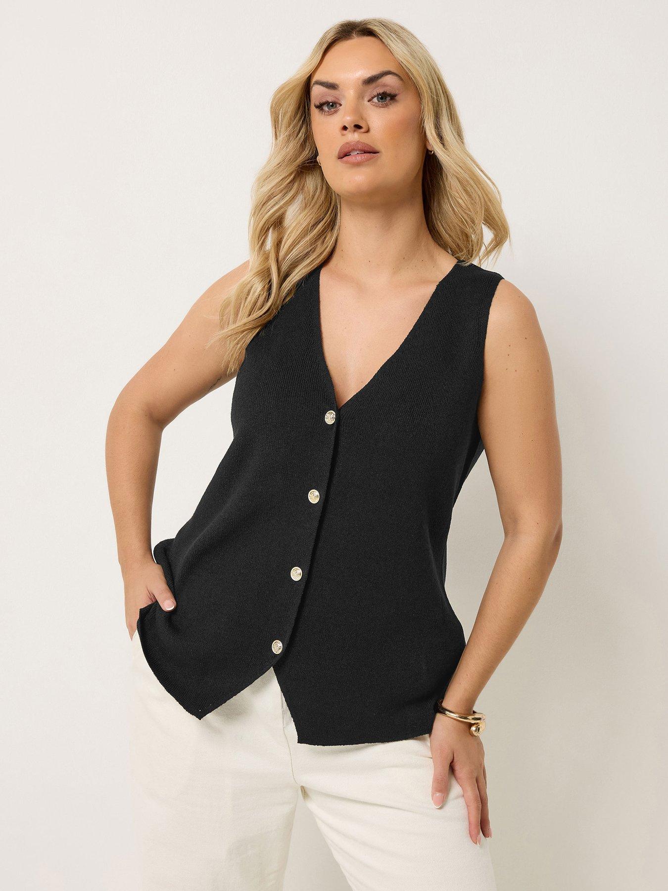 Yours Curve Elongated Knitted Waistcoat
