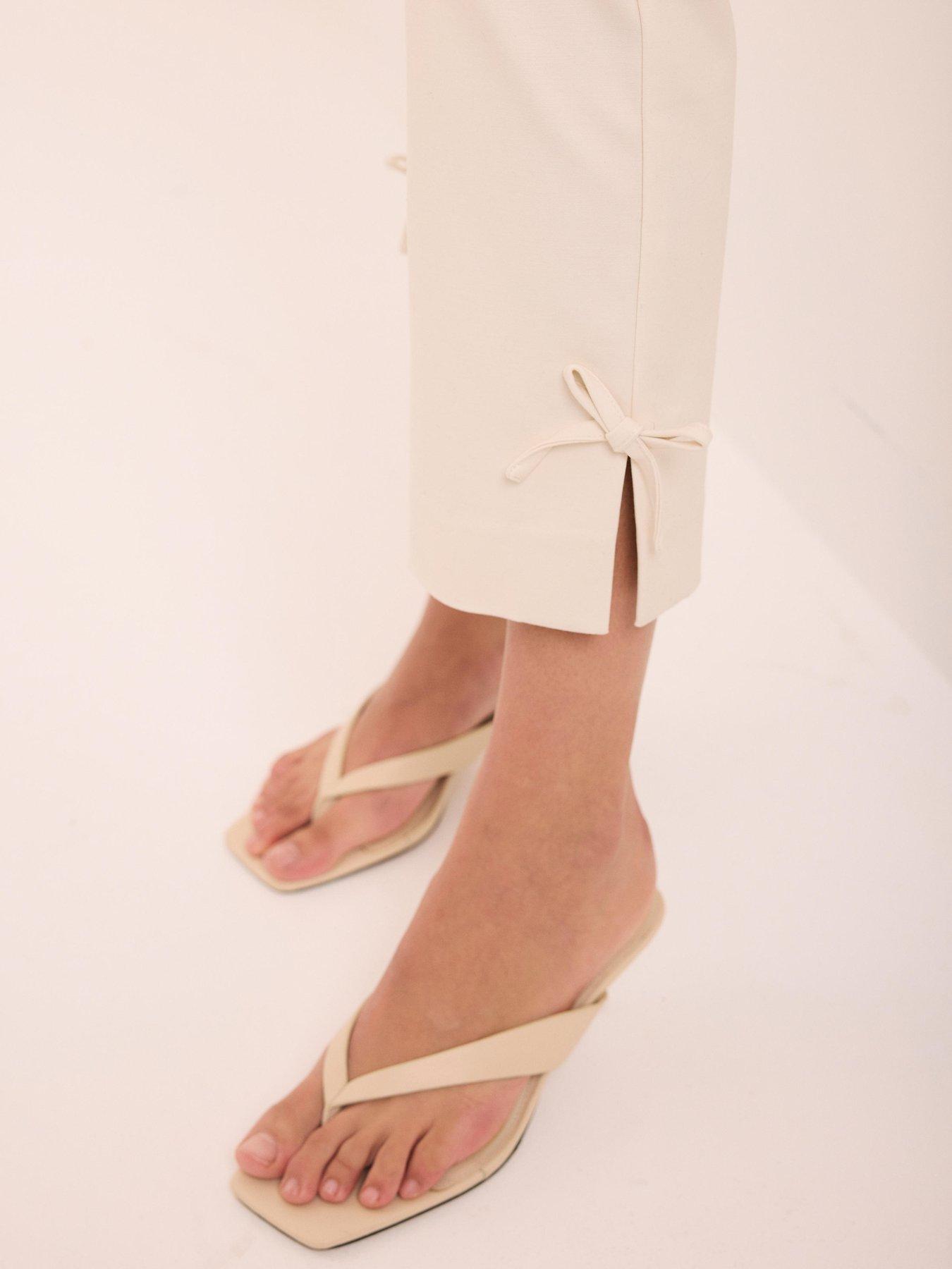  image of mint-velvet-neutral-capri-trouser