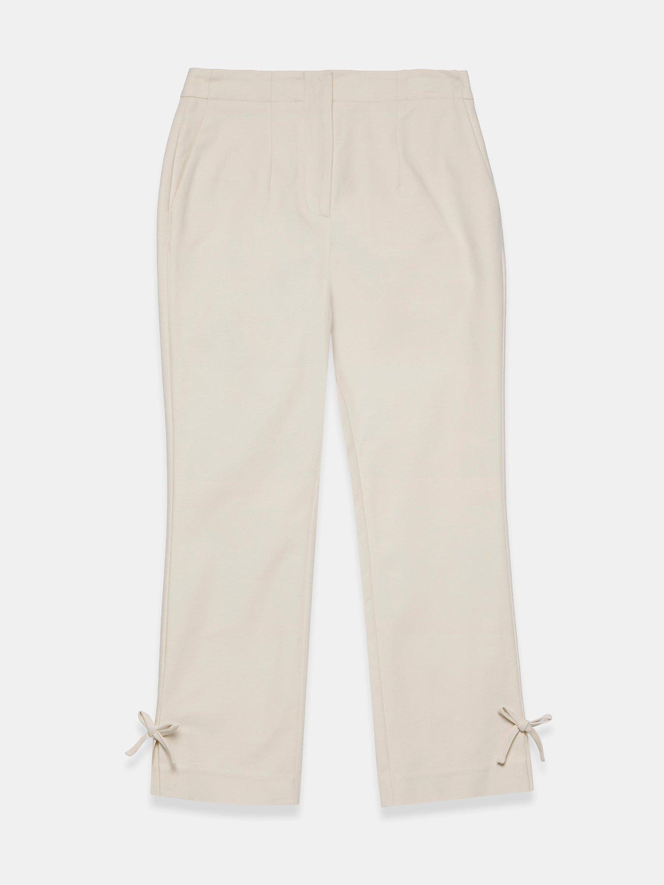  image of mint-velvet-neutral-capri-trouser