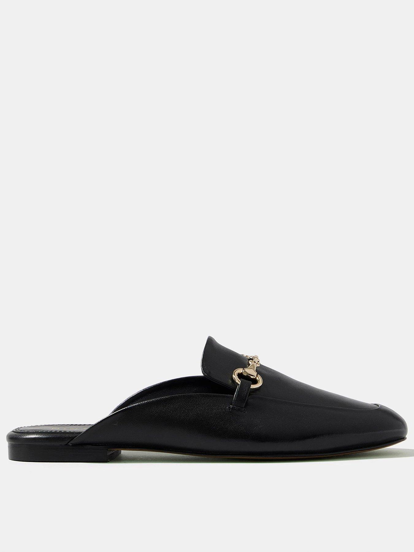 Mint Velvet Faye Backless Loafer - Black