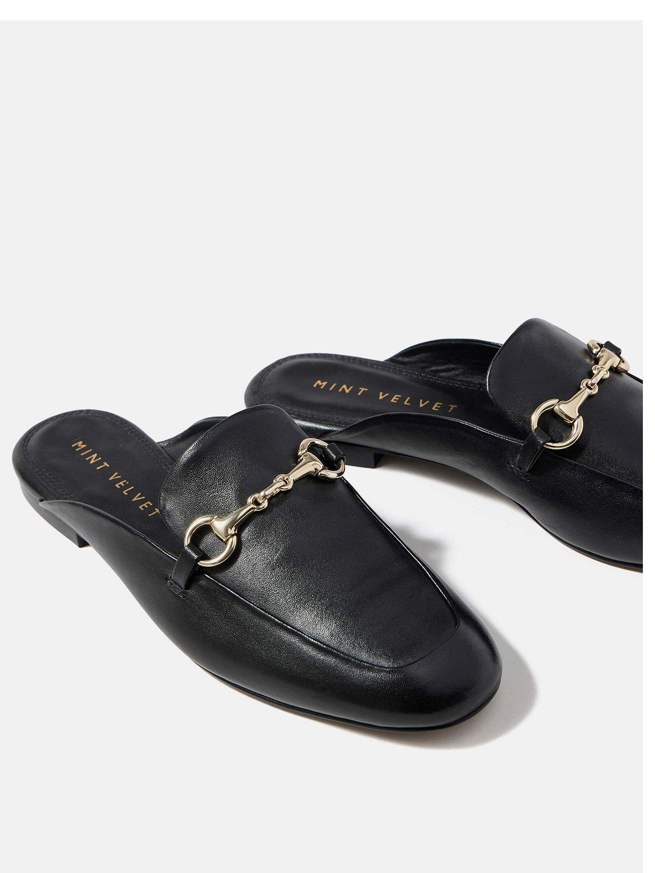 Image 2 of 3 of Mint Velvet Faye Backless Loafer - Black