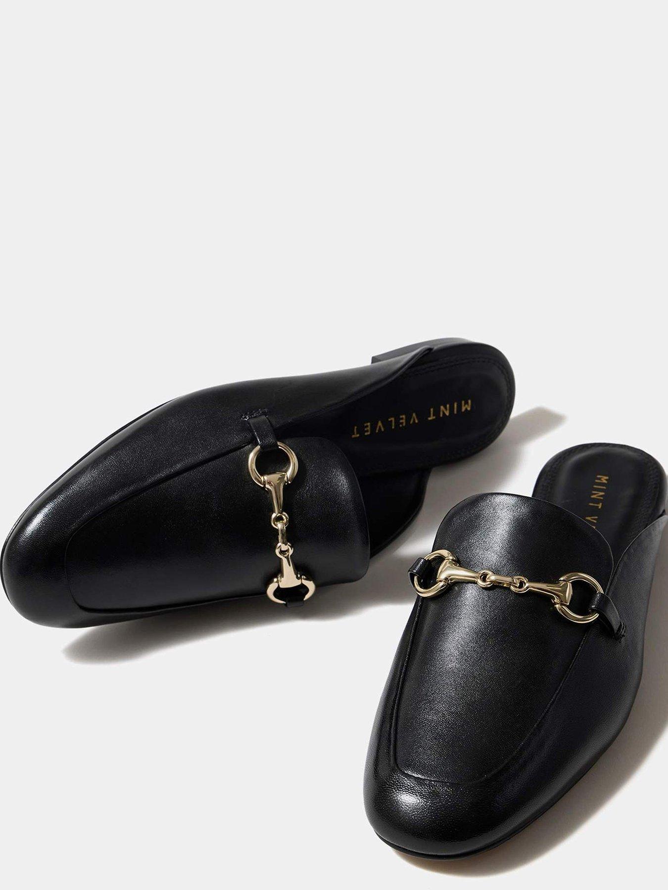 Image 3 of 3 of Mint Velvet Faye Backless Loafer - Black