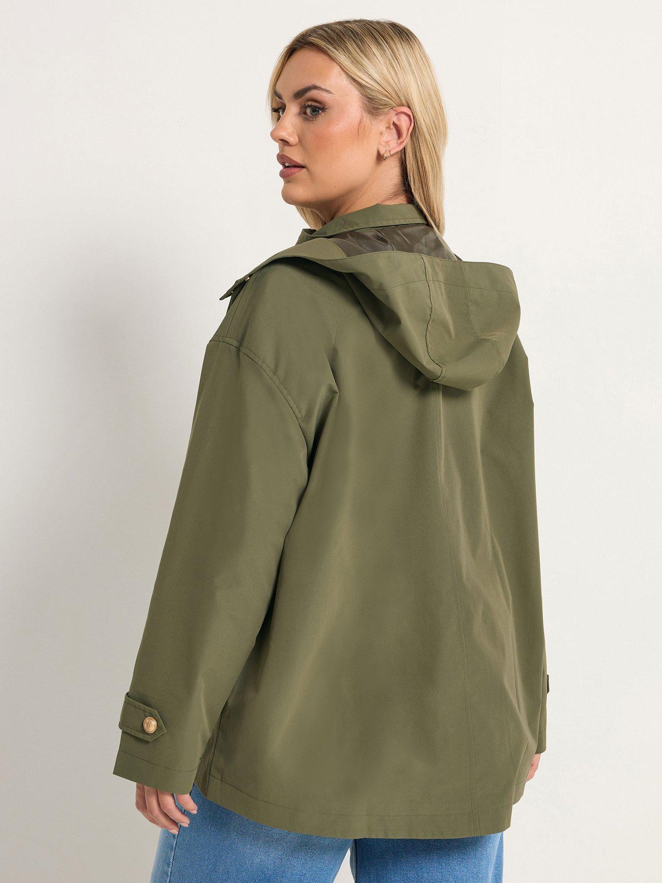 stillFront image of yours-curve-military-button-jacket
