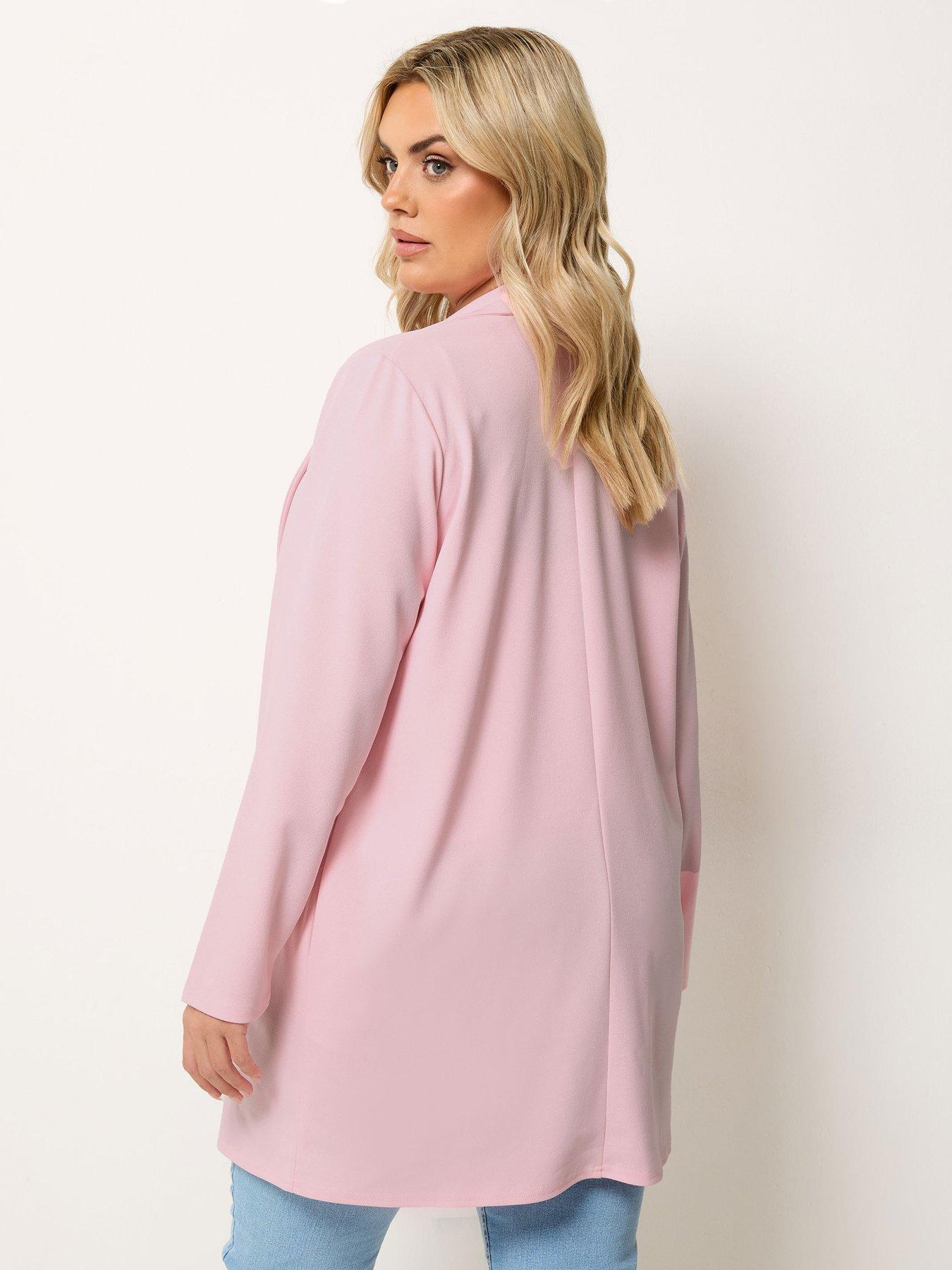  image of yours-curve-scuba-blazer-pink