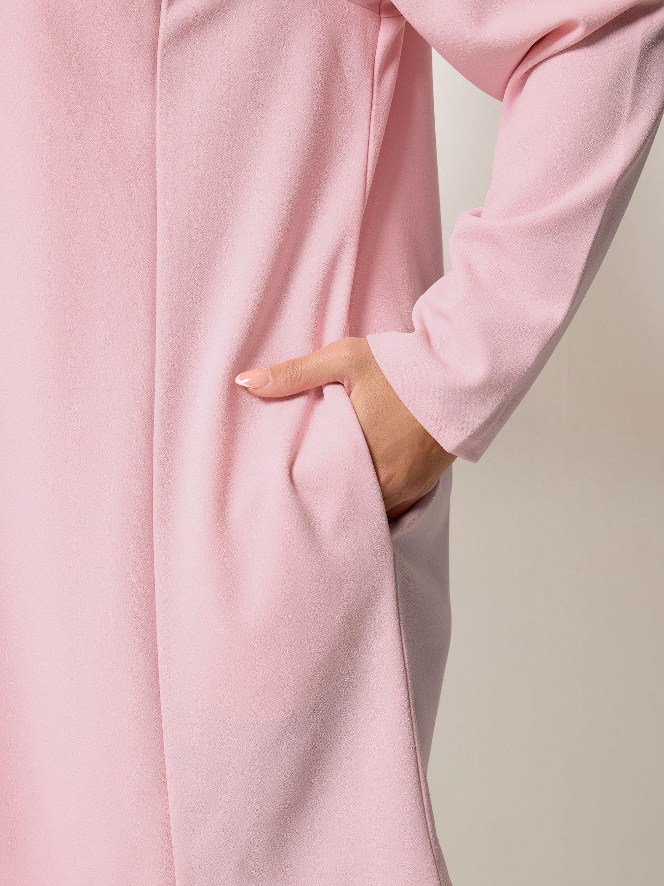  image of yours-curve-scuba-blazer-pink