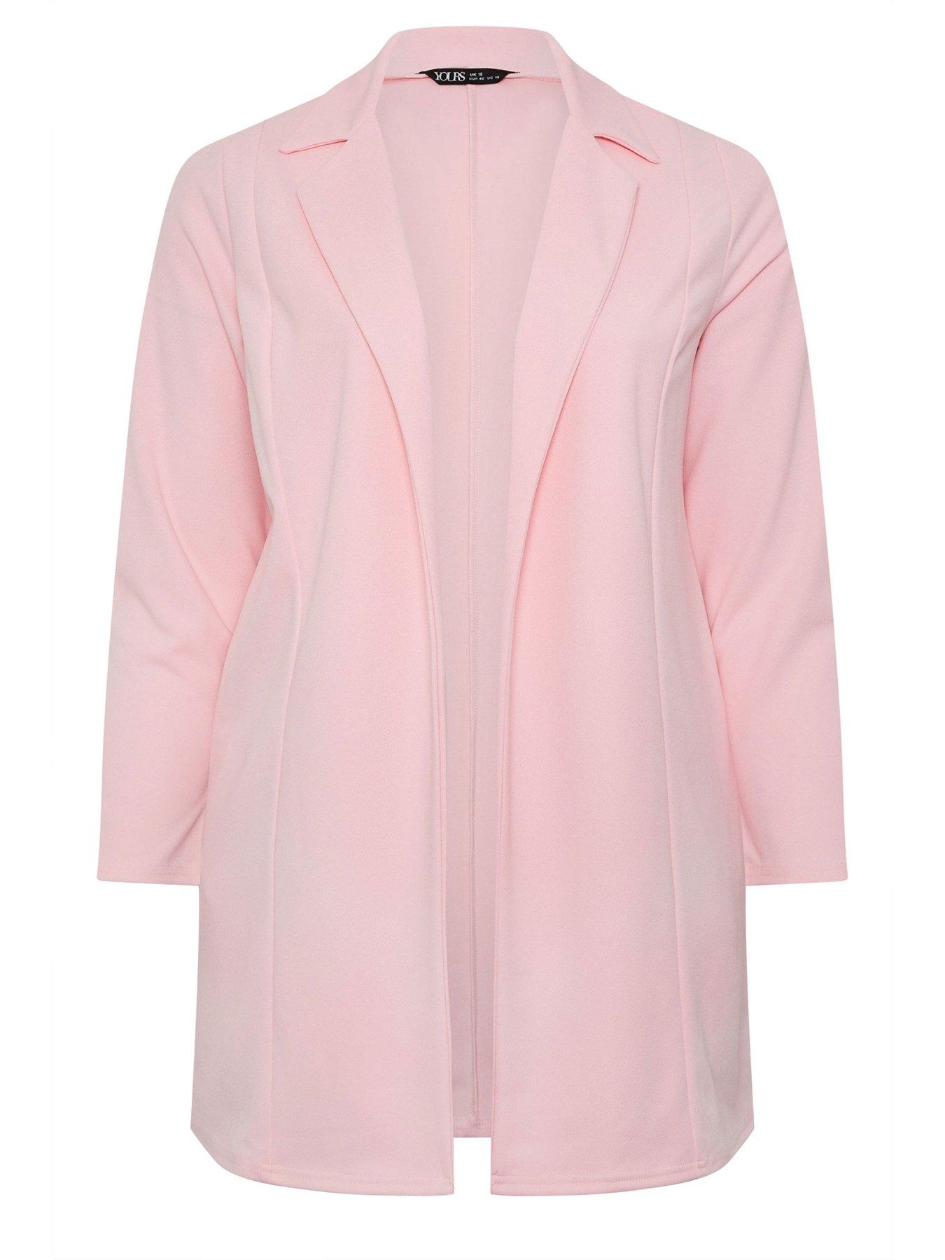  image of yours-curve-scuba-blazer-pink