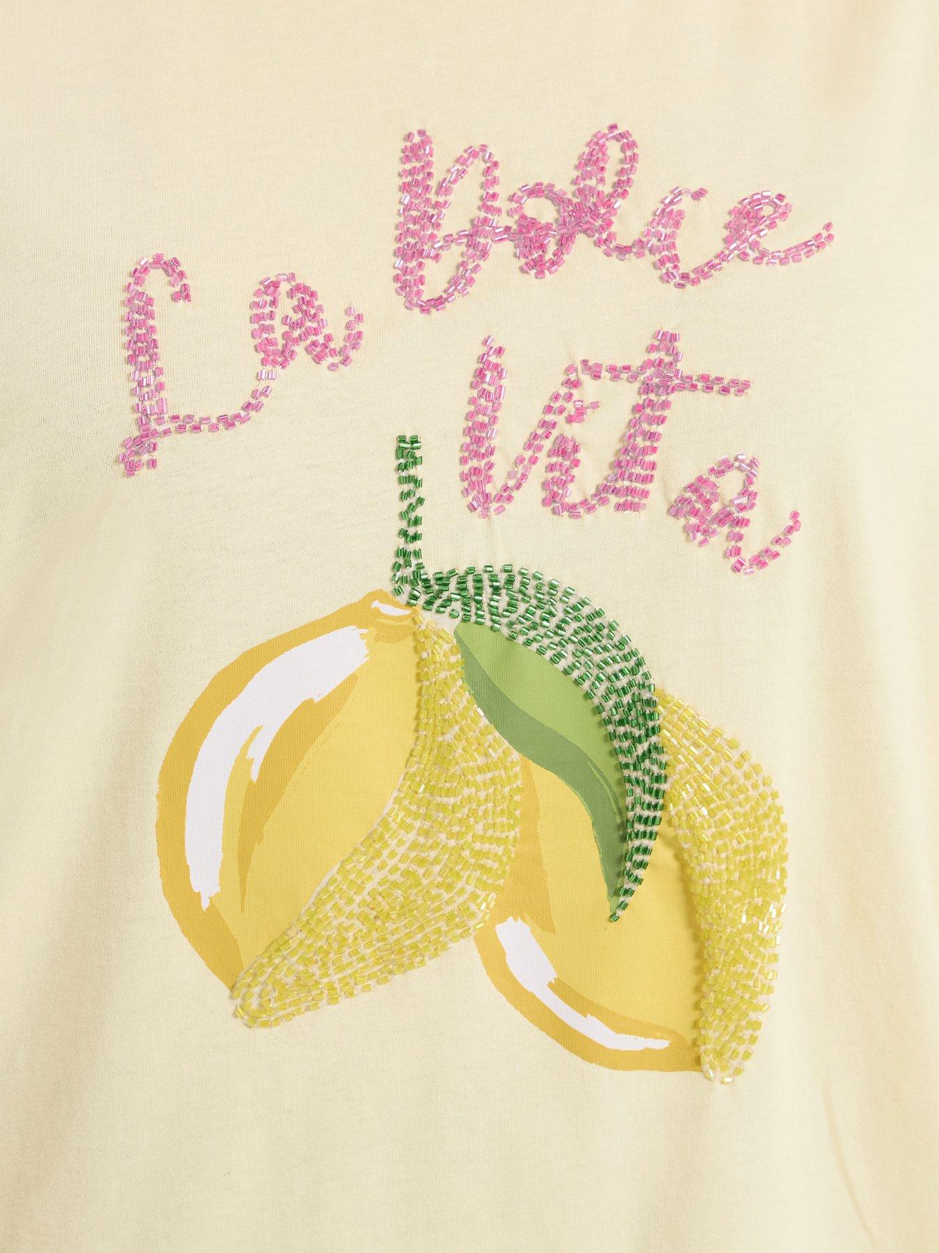 Image 4 of 5 of Yours Curve Placement Core T-Shirt - White