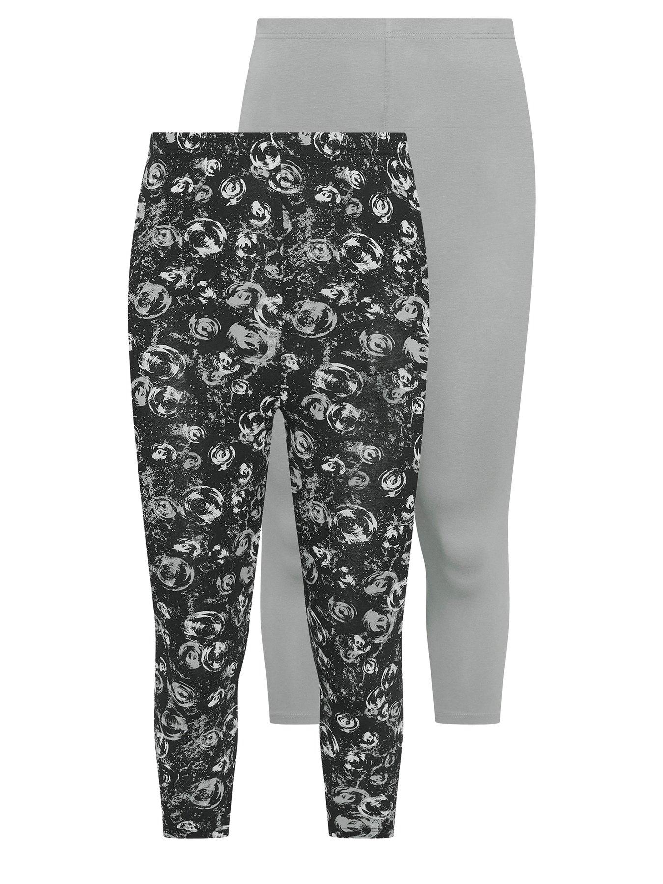  image of yours-curve-2-pack-cropped-legging-grey