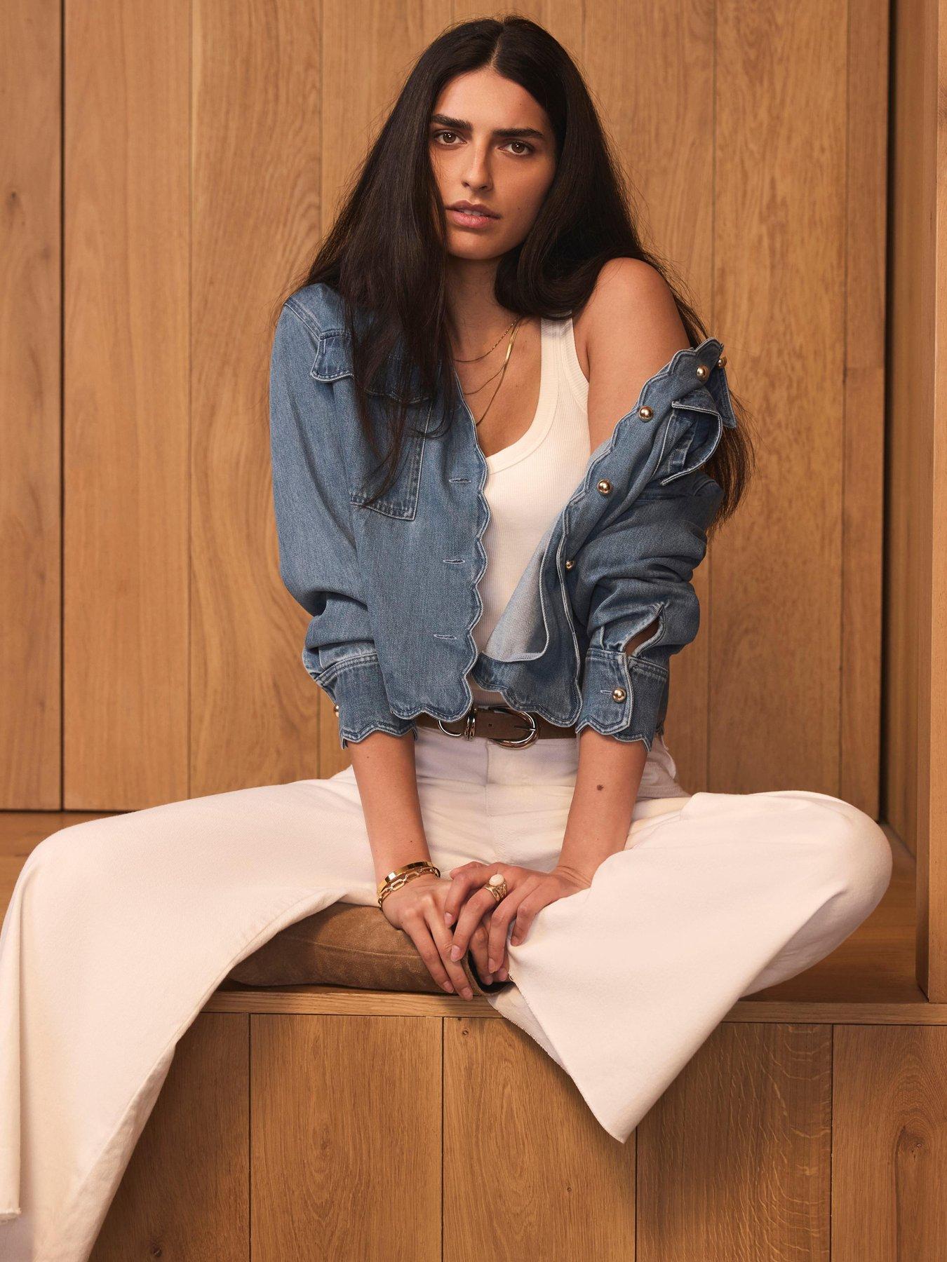 Image 2 of 6 of Mint Velvet Ivory Ankle Wide Jean
