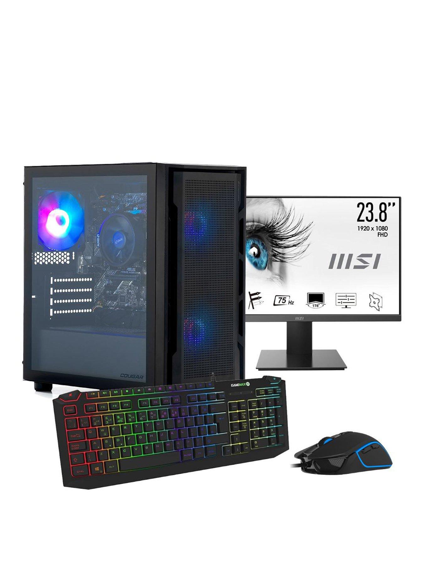 front image of stormforce-rogue-amd-ryzen-5-8gb-ram-500gb-ssd-gaming-desktop-bundle