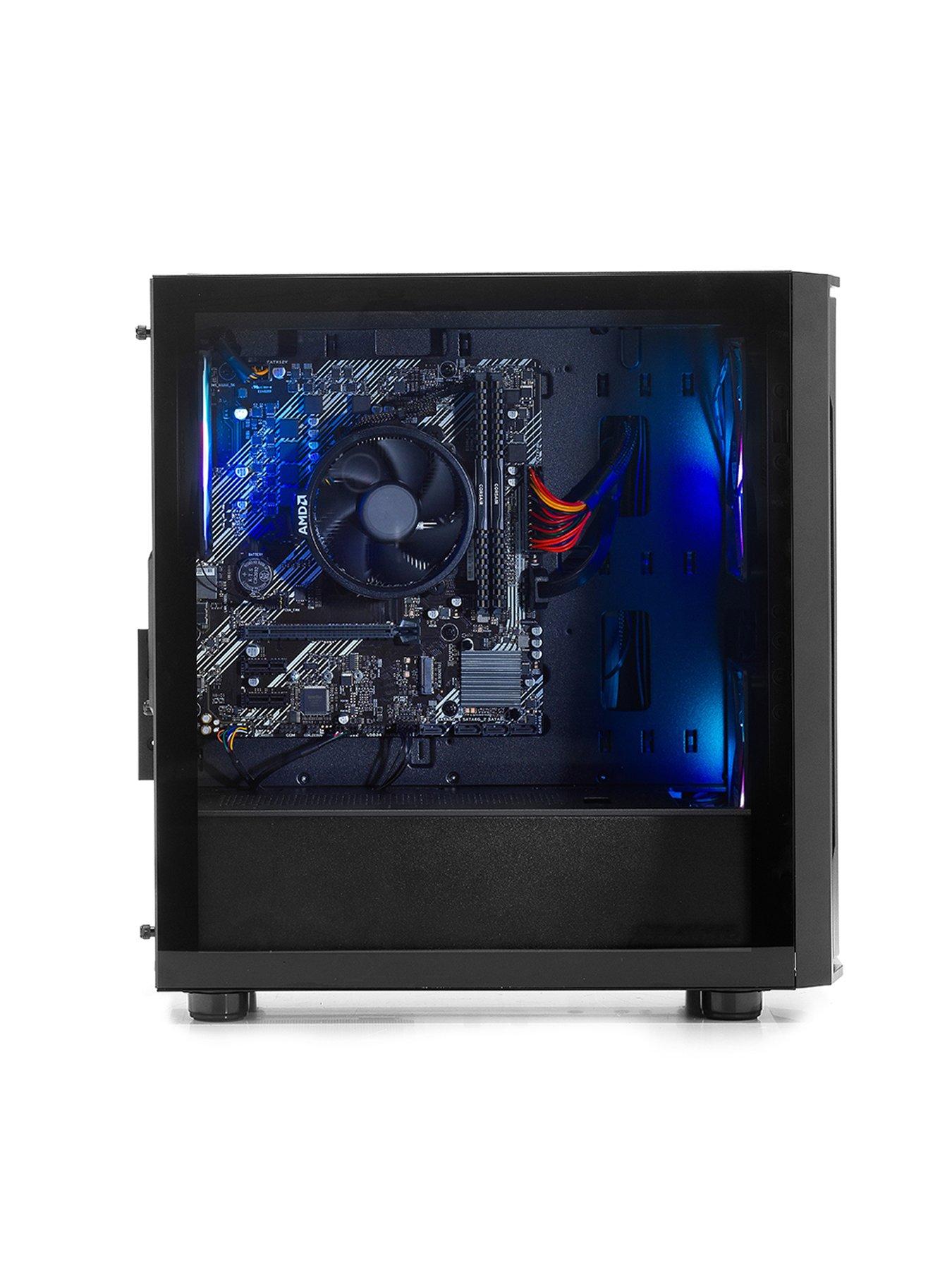  image of stormforce-rogue-amd-ryzen-5-8gb-ram-500gb-ssd-gaming-desktop-bundle