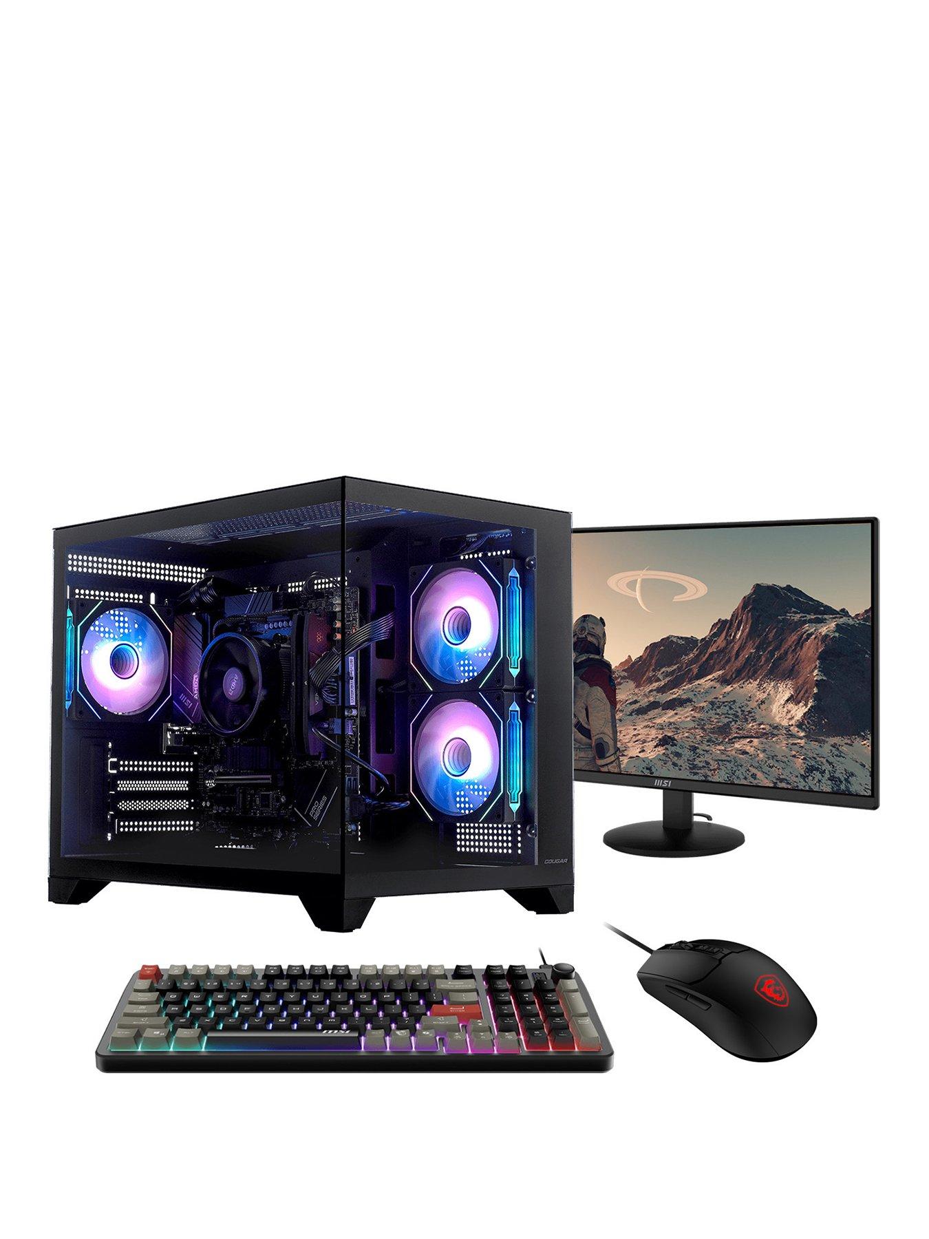 Image 1 of 6 of Stormforce Carbon AMD Ryzen 5, 16GB RAM, 1TB SSD, Gaming Desktop Bundle