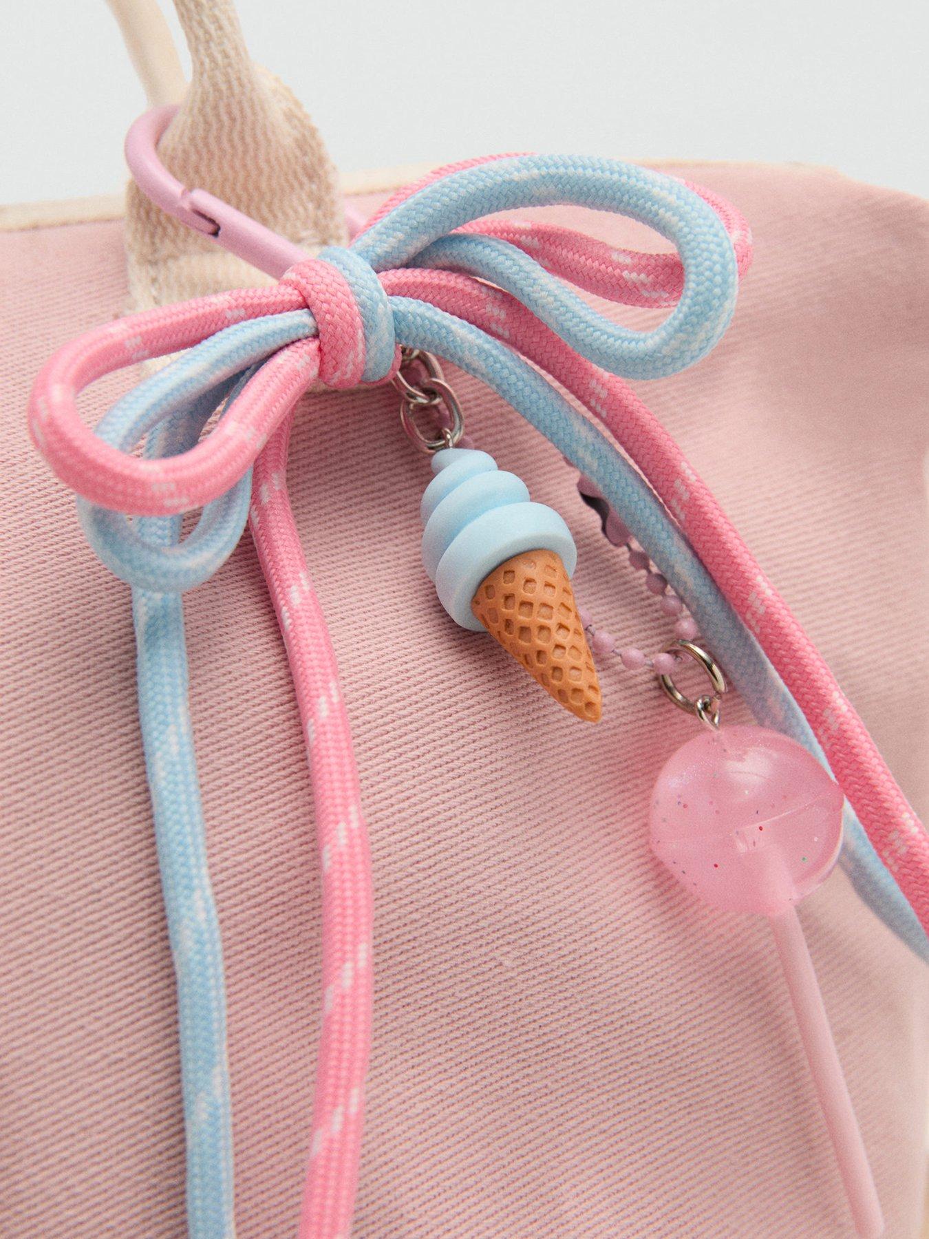  image of mango-girls-mini-tote-bag-pink