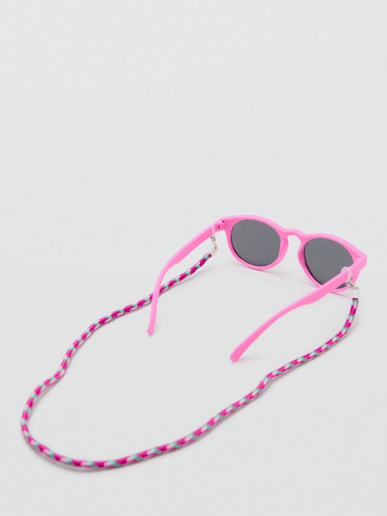 Image 3 of 5 of Mango Girls Sunglasses With Strap - Pink