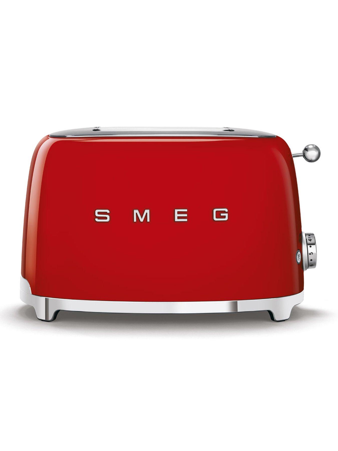 Image 3 of 6 of Smeg 50's Style Jug Kettle & 2 Slice Toaster, Extra Wide Slots, Red