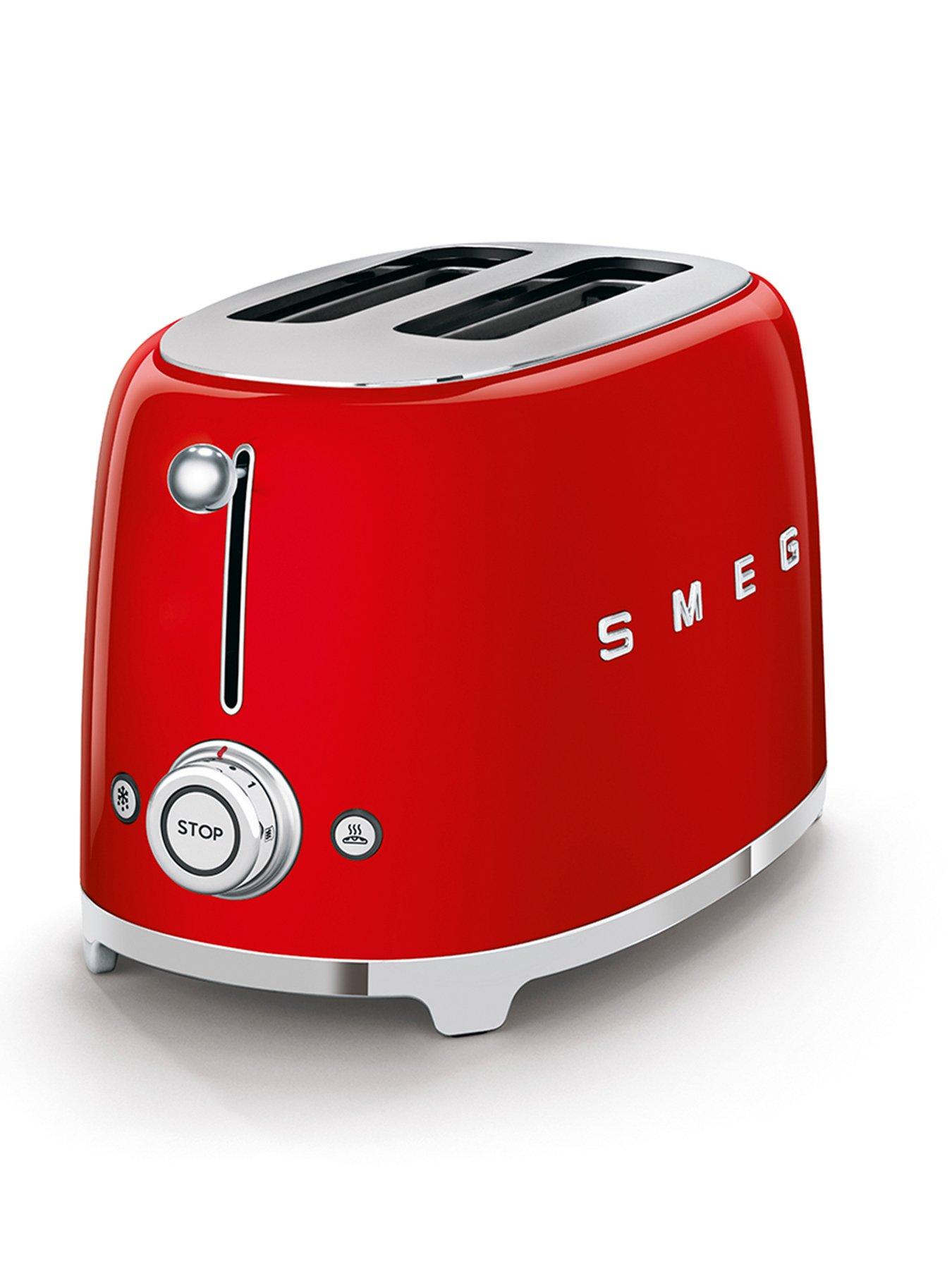 Image 5 of 6 of Smeg 50's Style Jug Kettle & 2 Slice Toaster, Extra Wide Slots, Red