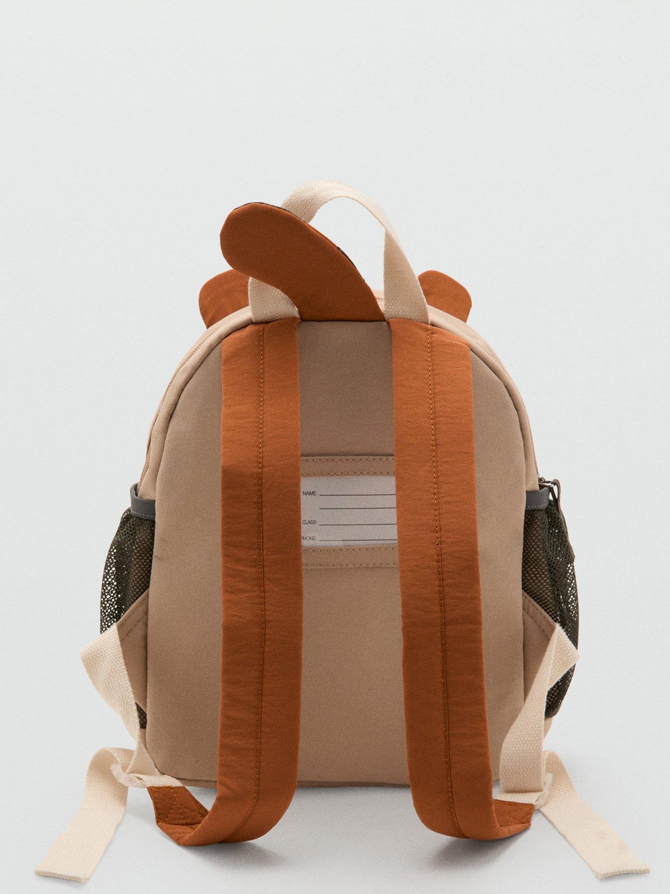  image of mango-younger-boys-tiger-backpack-beige