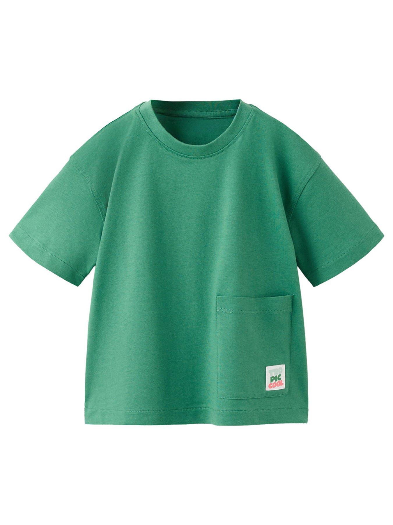 Mango Younger Boys Pocket Short Sleeve T-shirt - Green
