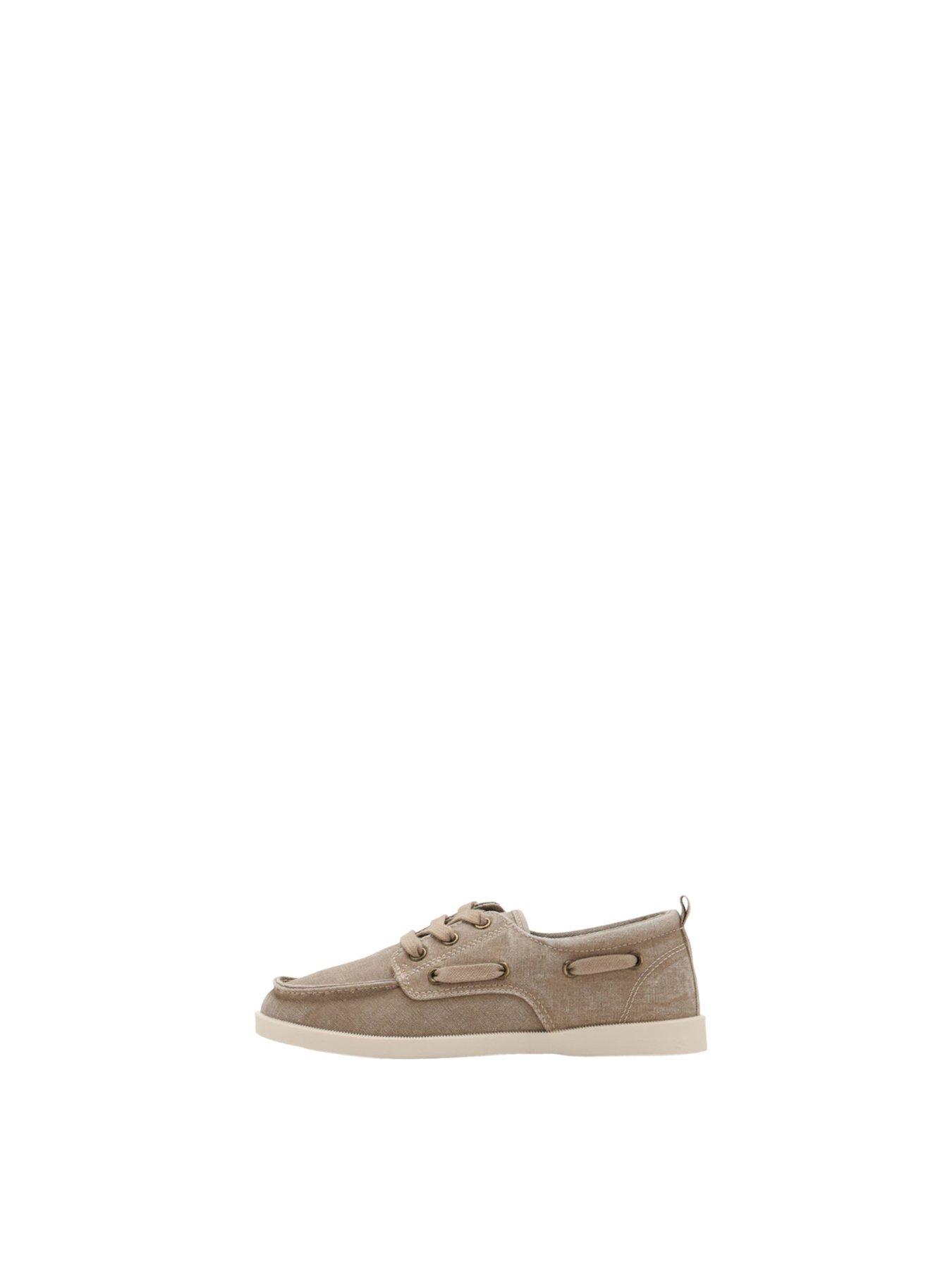 Image 5 of 5 of Mango Boys Canvas Boat Shoes - Beige