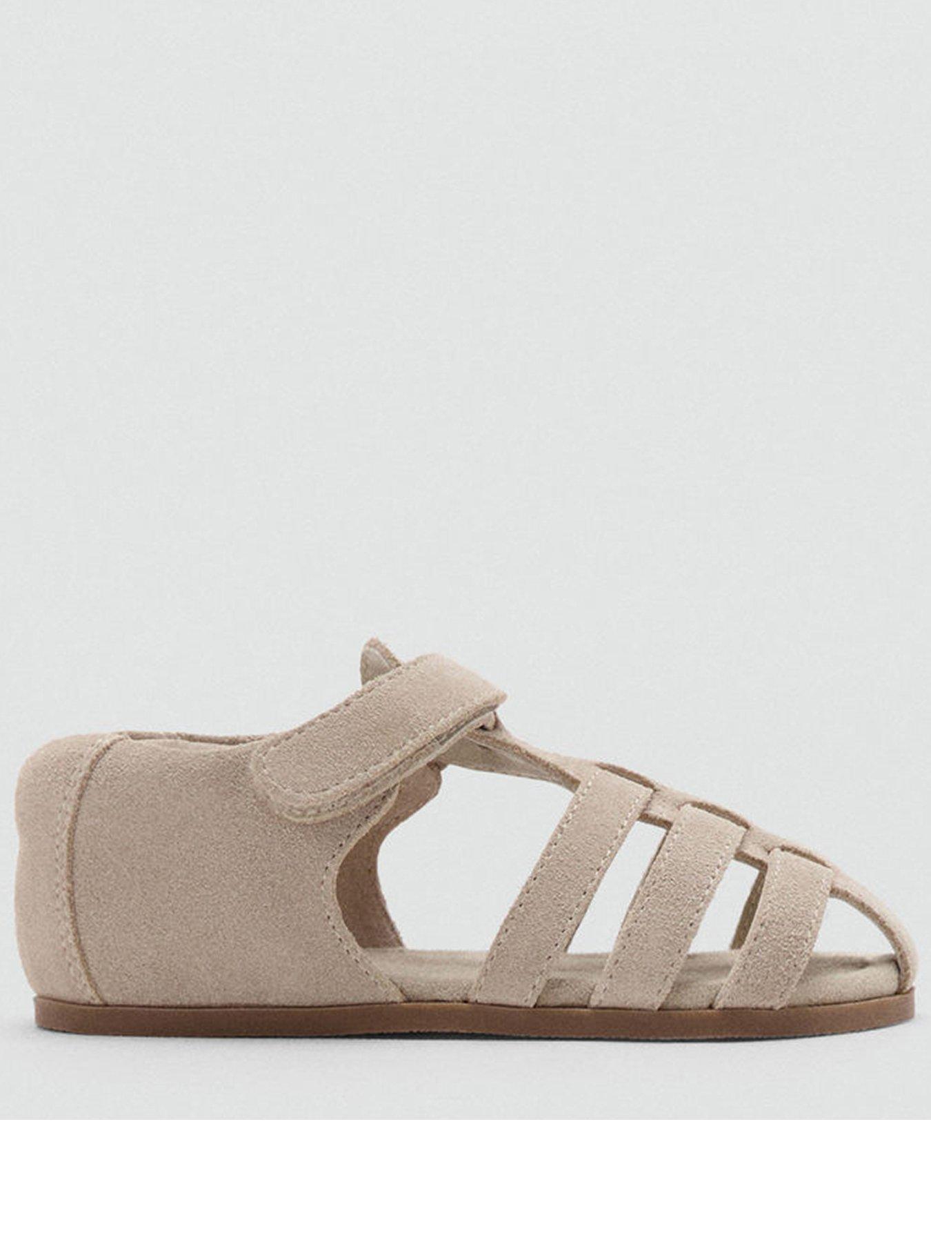 Mango Younger Boys Leather Fisherman Sandals - Beige