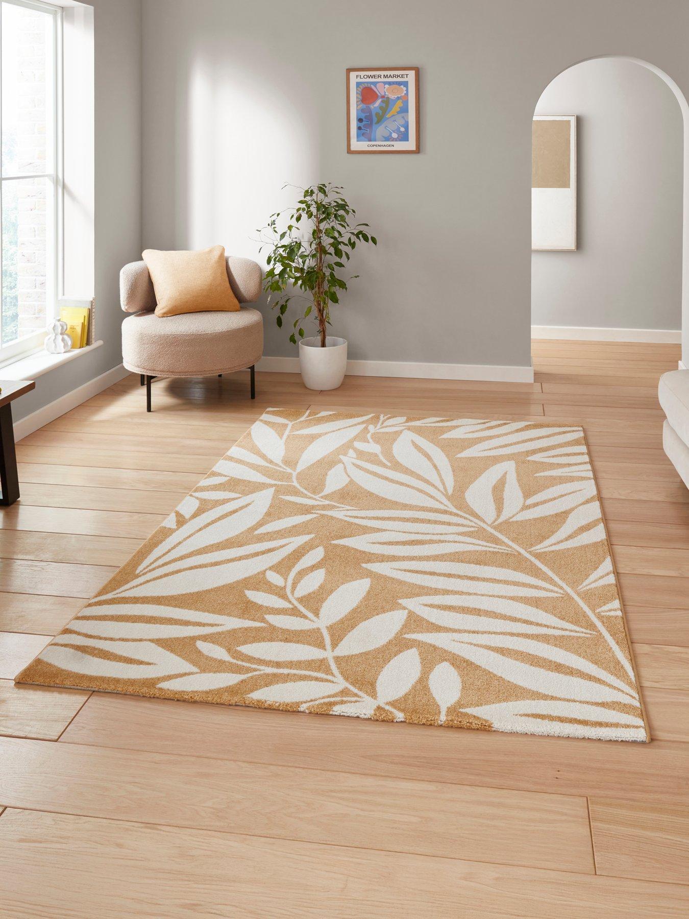 Catherine Lansfield Cl - Sorrel Leaves Ochre - 080 X 150