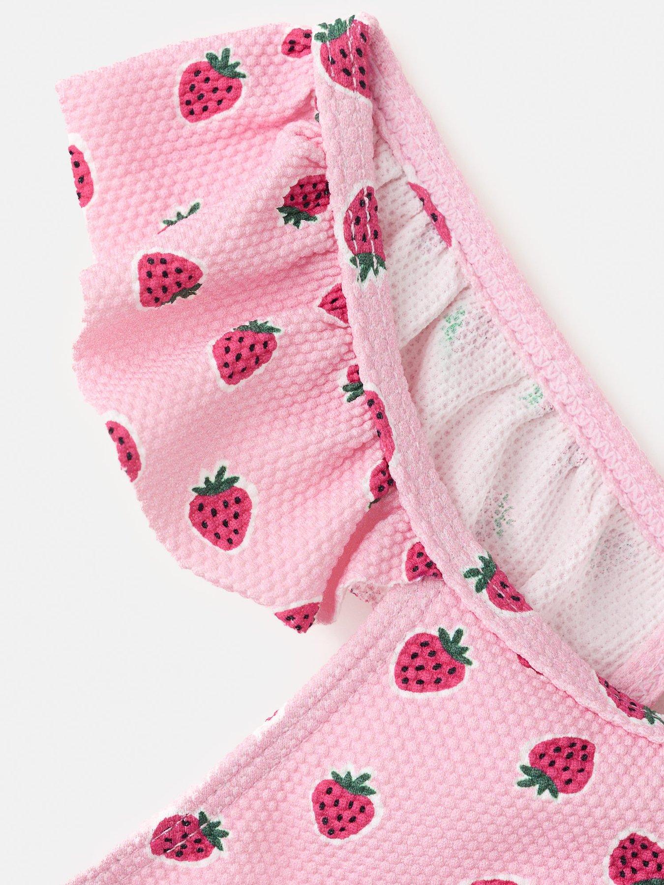 Image 3 of 4 of Mango Younger Girls Strawberry Swimsuit - Pink