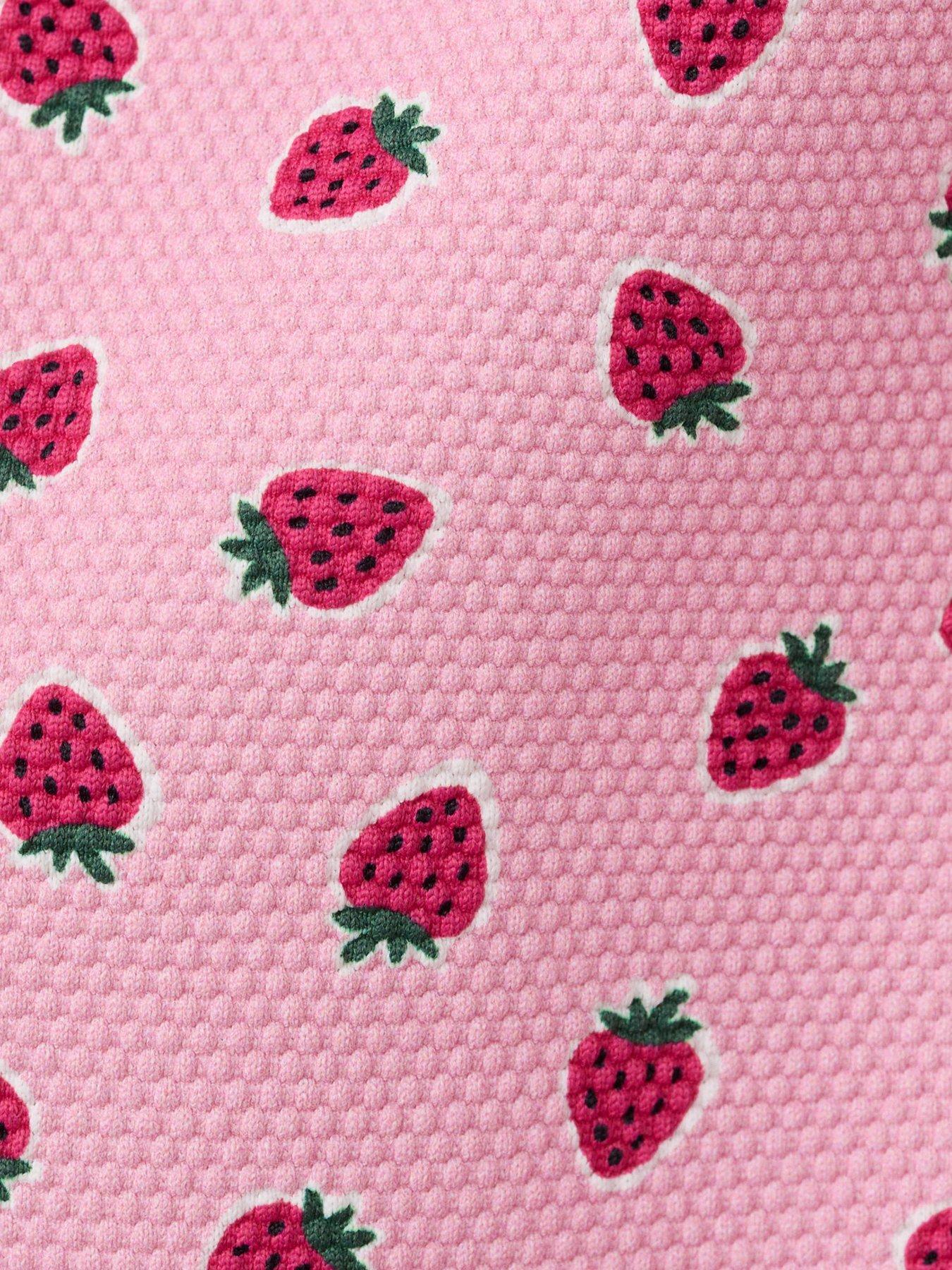 Image 4 of 4 of Mango Younger Girls Strawberry Swimsuit - Pink