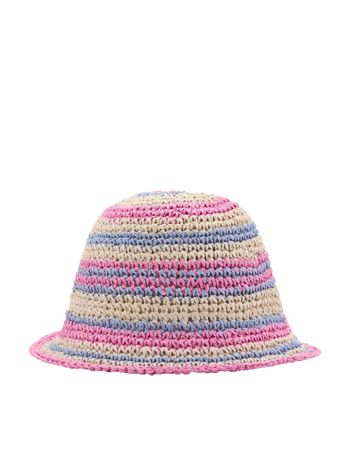 Image 1 of 4 of Mango Younger Girls Rainbow Straw Hat - Beige