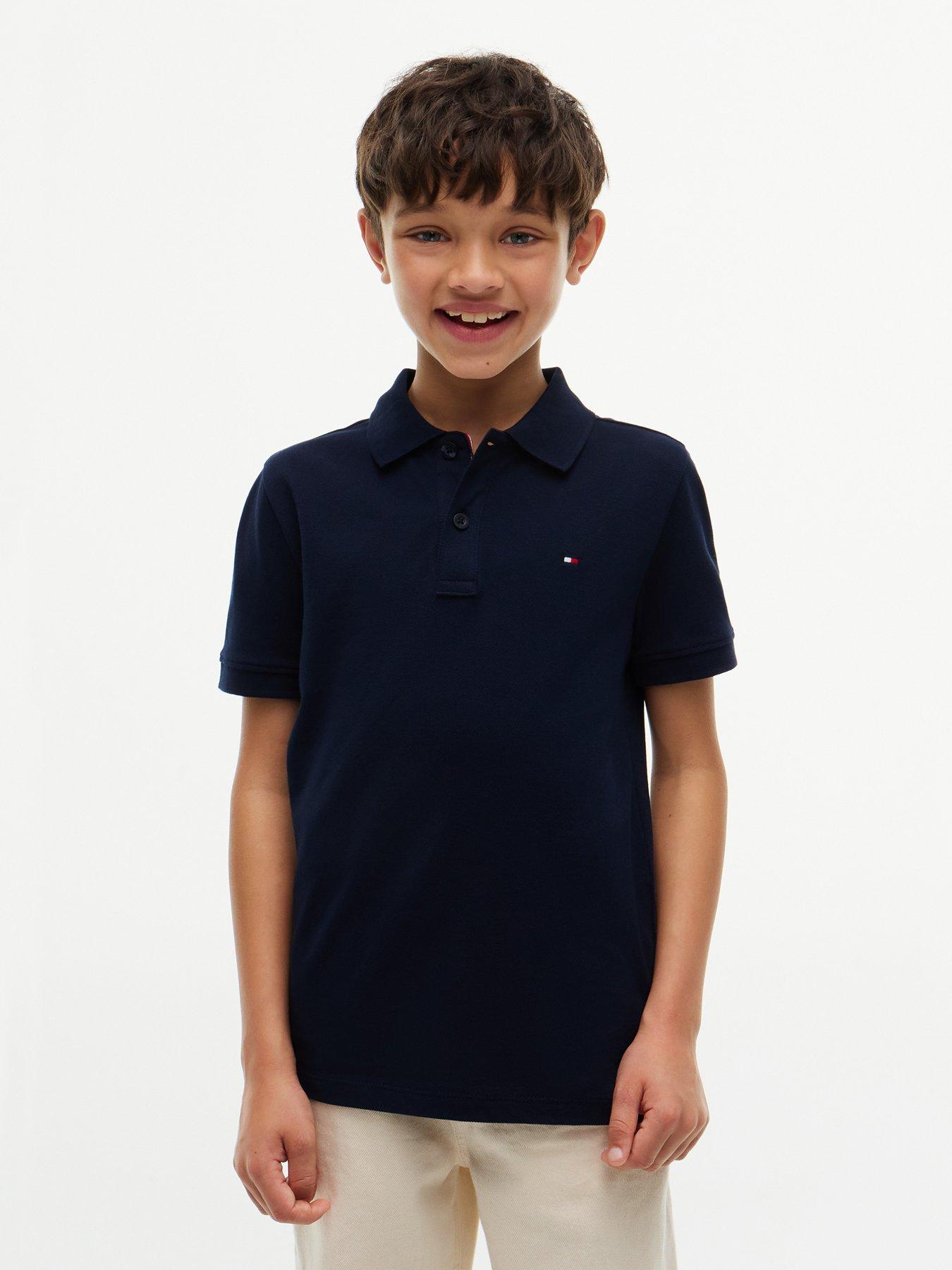 Tommy Hilfiger Boys Short Sleeve Polo Shirt - Navy