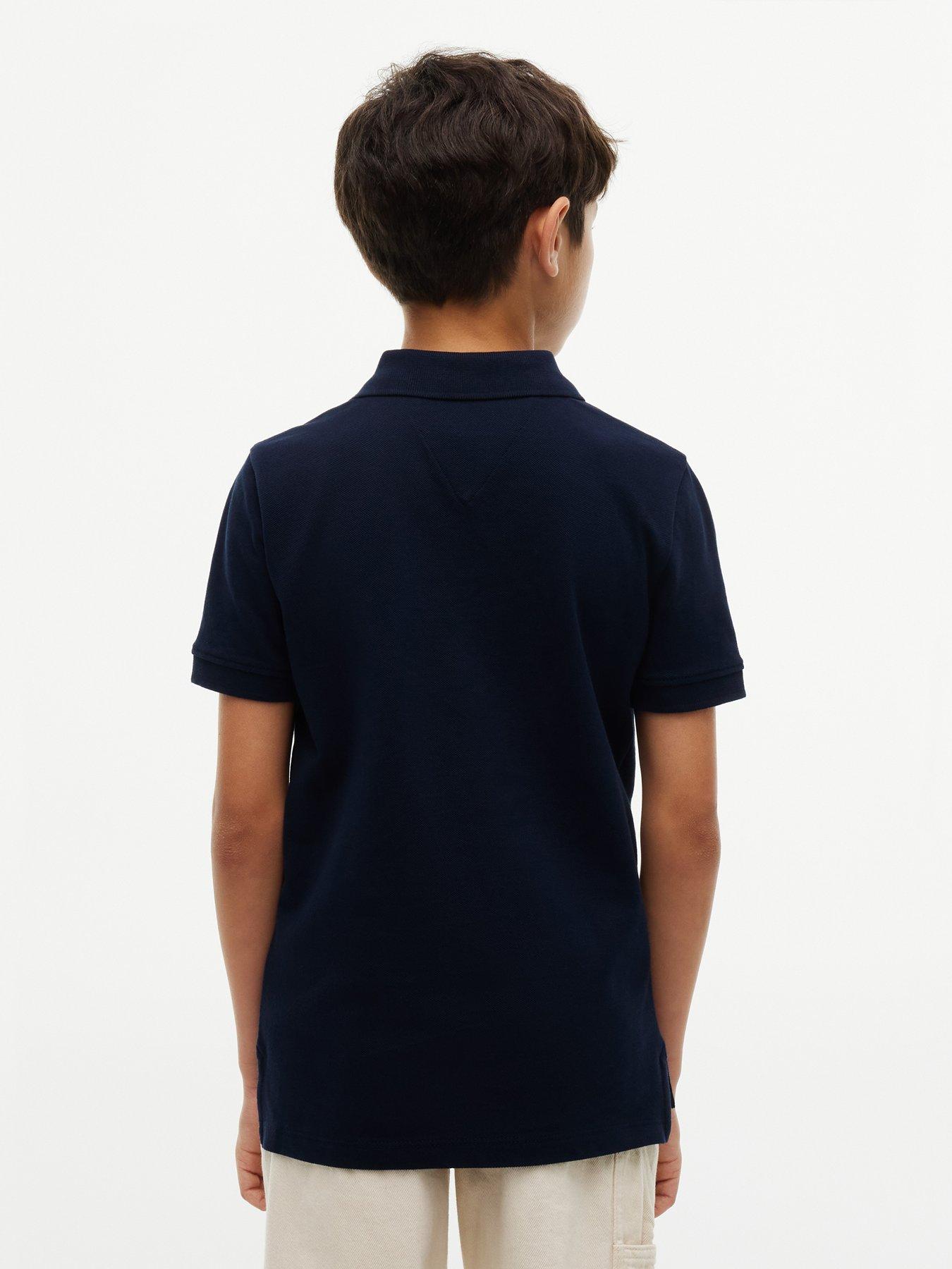 Image 2 of 7 of Tommy Hilfiger Boys Short Sleeve Polo Shirt - Navy