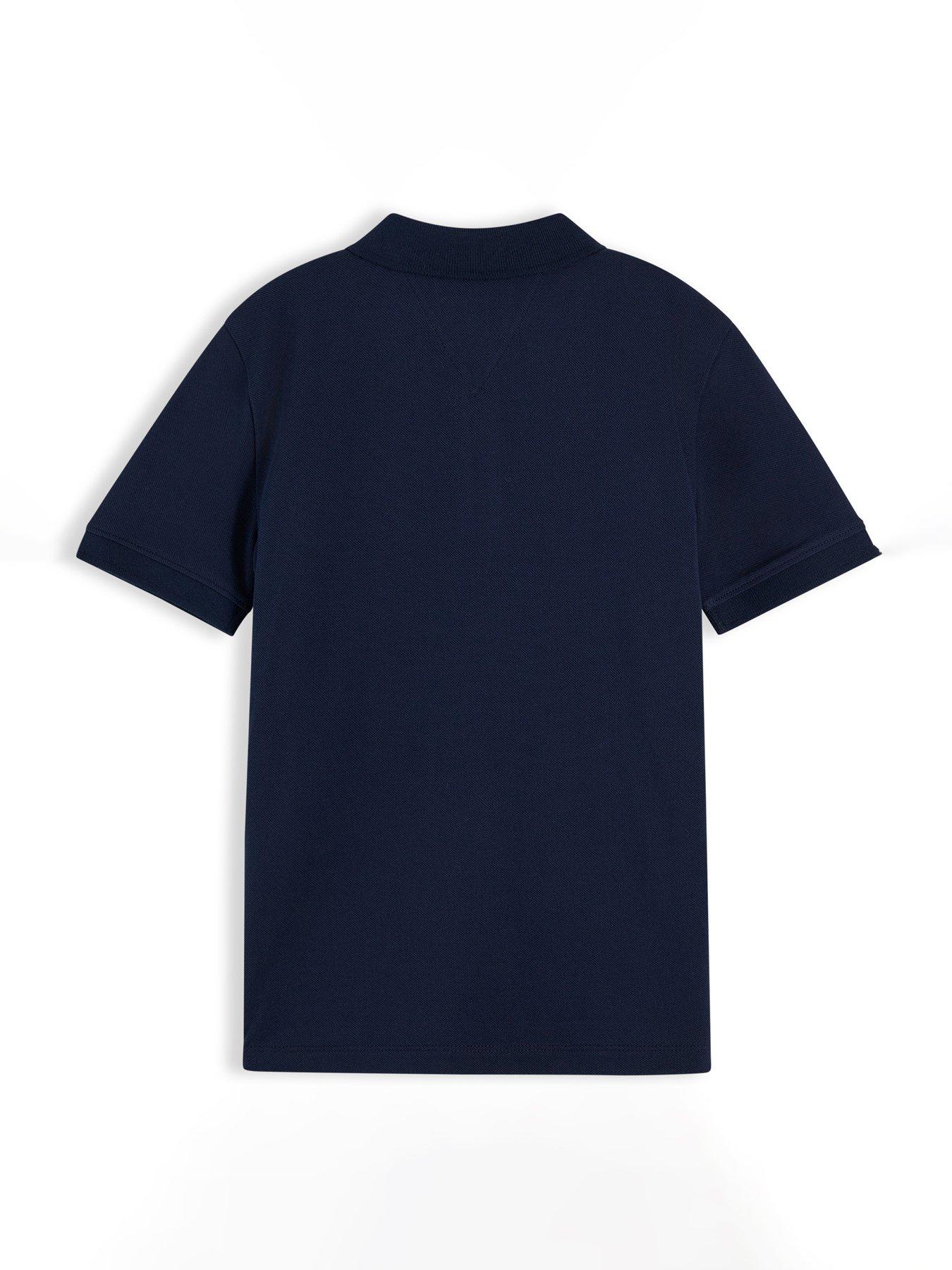 Image 6 of 7 of Tommy Hilfiger Boys Short Sleeve Polo Shirt - Navy