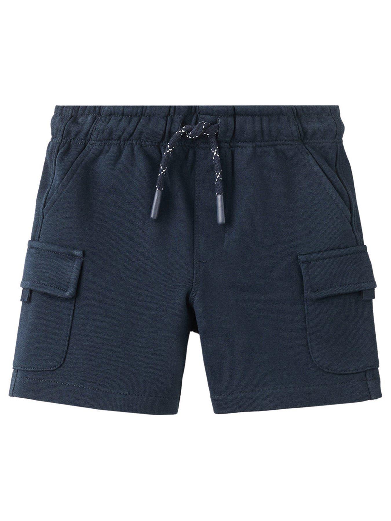 Mango Younger Boys Jersey Cargo Shorts - Navy