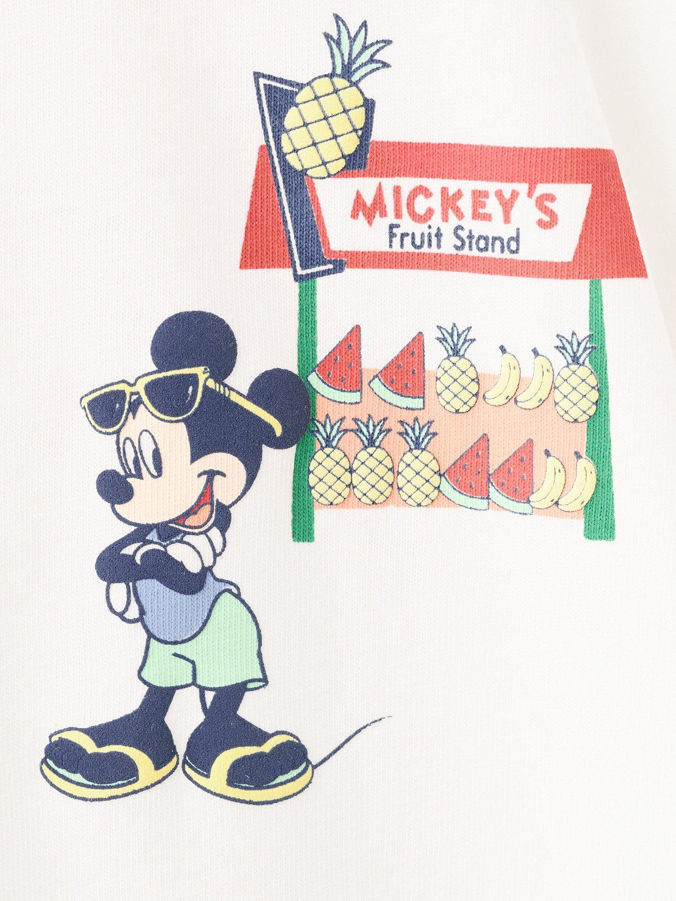 Image 3 of 4 of Mango Younger Boys Mickey Mouse Short Sleeve T-Shirt - White