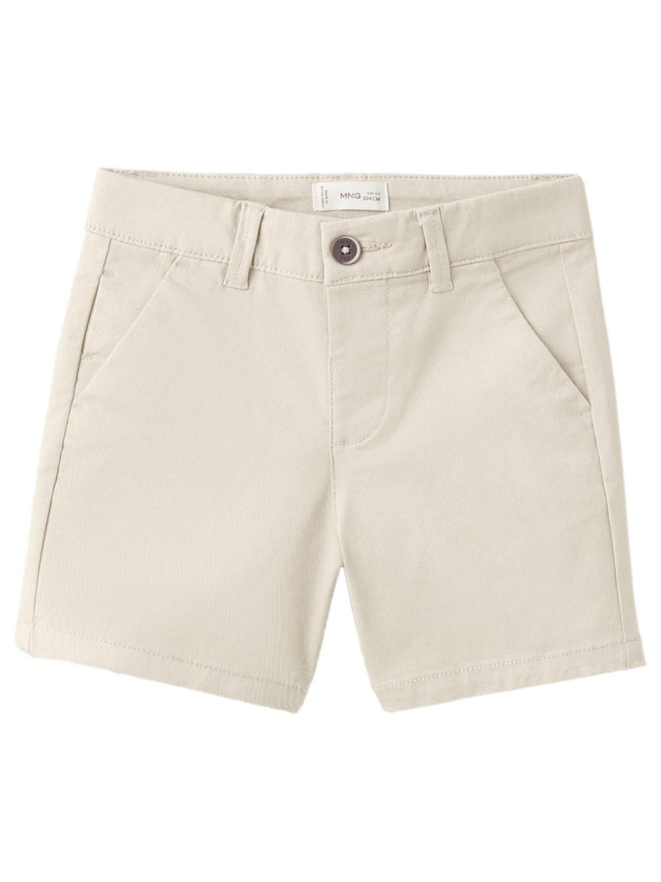 Image 1 of 4 of Mango Younger Boys Chino Shorts - Beige