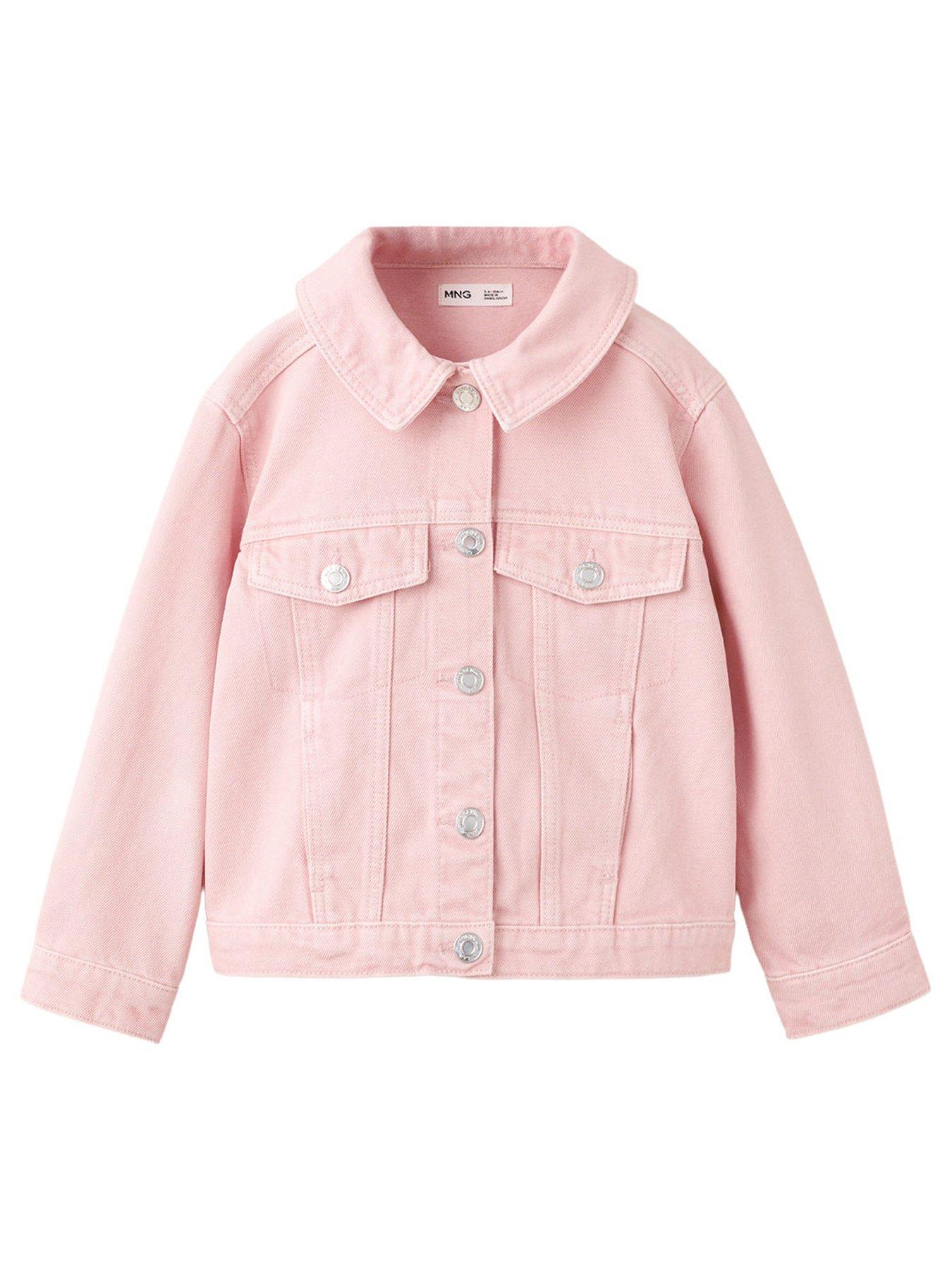 Mango Younger Girls Denim Jacket - Light Pink