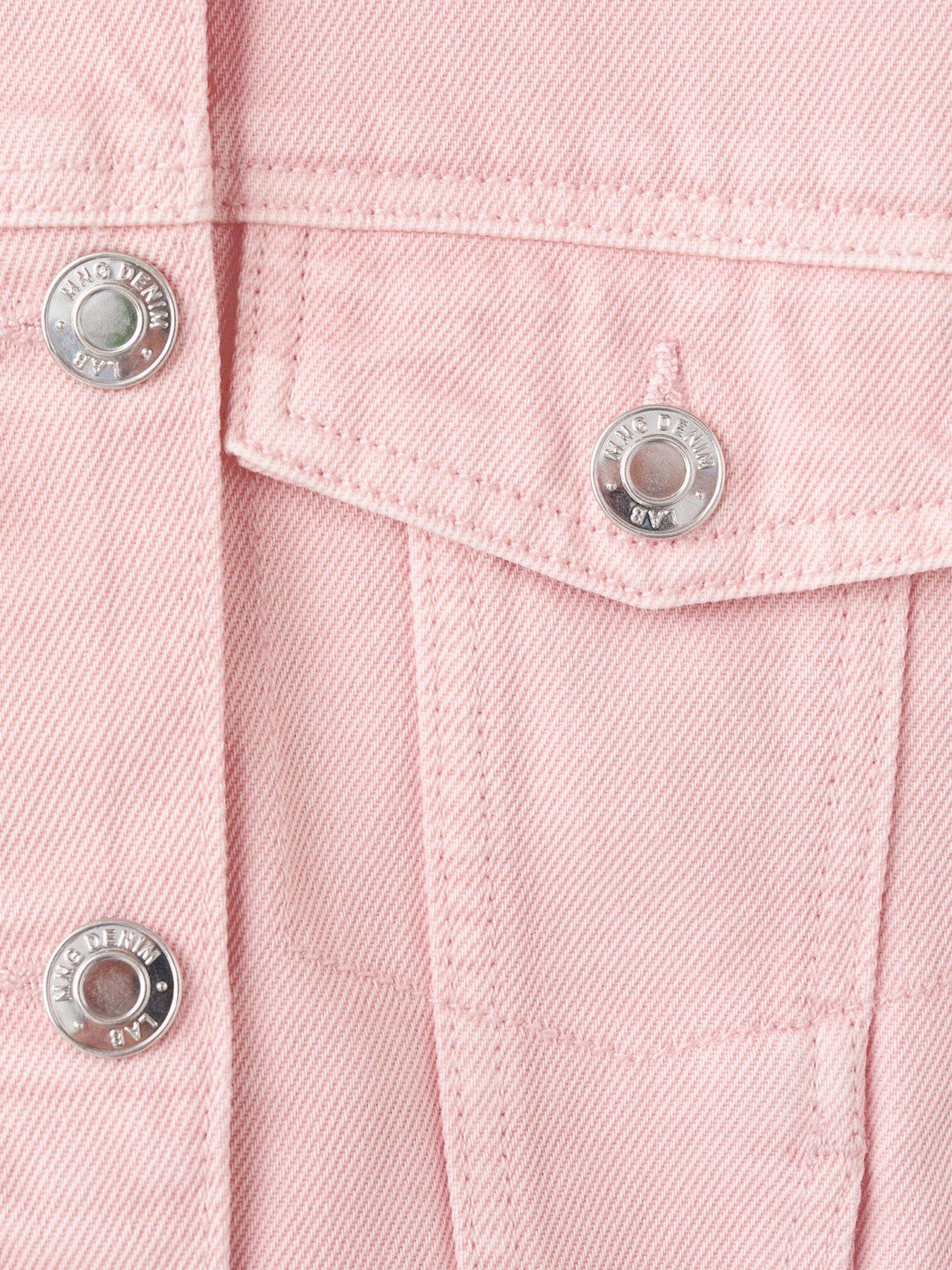 Image 3 of 4 of Mango Younger Girls Denim Jacket - Light Pink