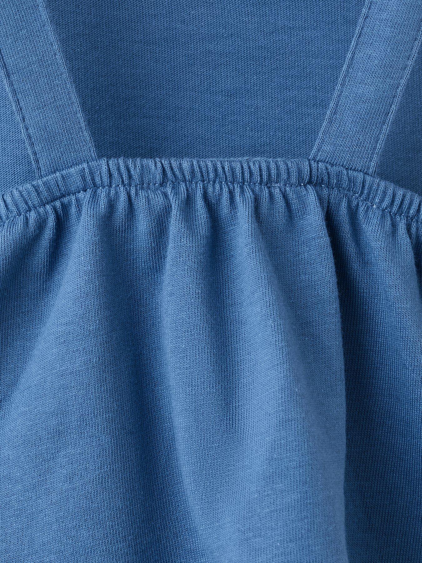 Image 4 of 4 of Mango Younger Girls Tiered Jersey Dress - Navy