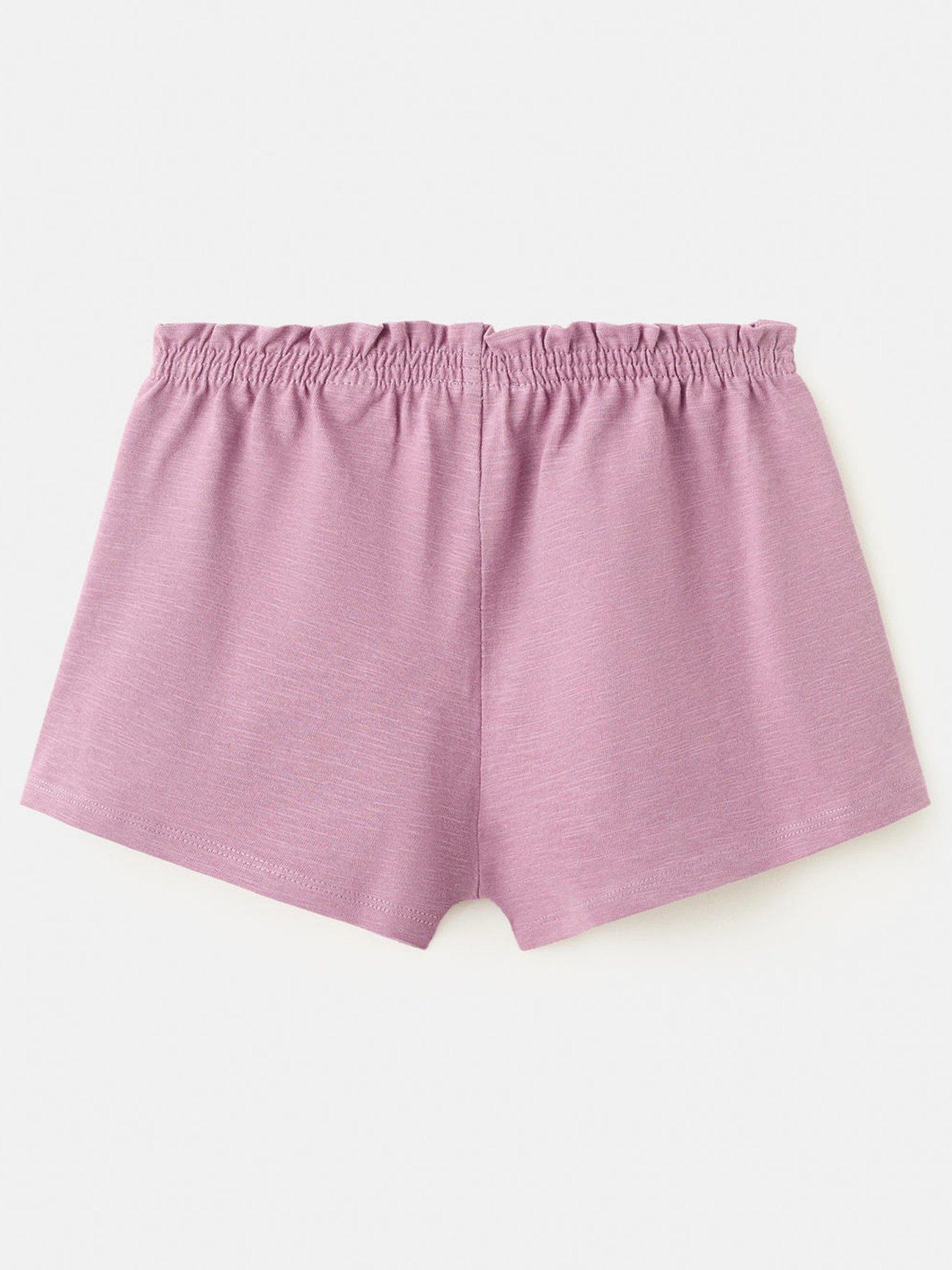 Image 2 of 4 of Mango Younger Girls Jersey Shorts - Purple
