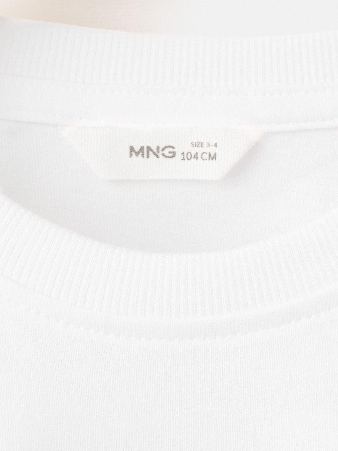 Image 4 of 4 of Mango Younger Boys Sea Life Short Sleeve T-shirt - White