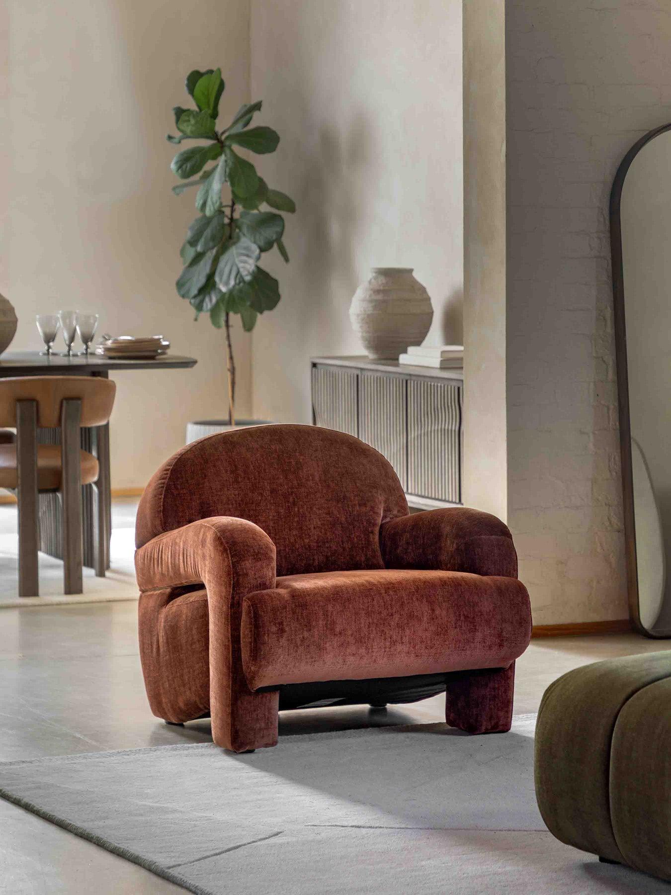 Gallery Direct Aros Armchair Celine Brandy