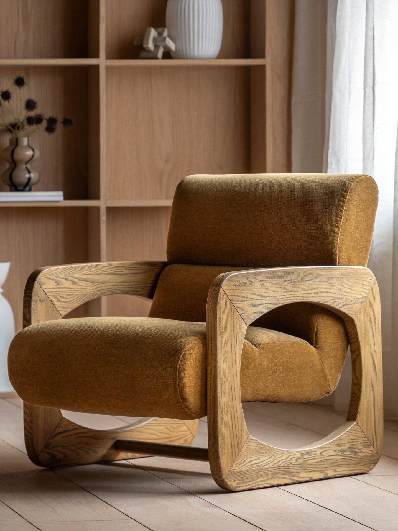  image of gallery-direct-marco-golden-armchair