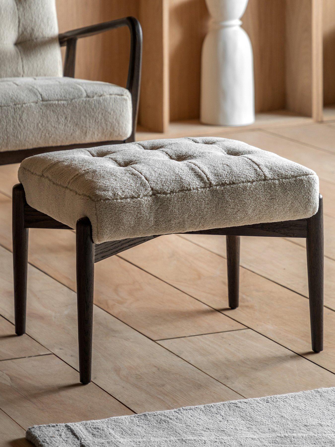 Gallery Direct Humber Faux Sheepskin Footstool