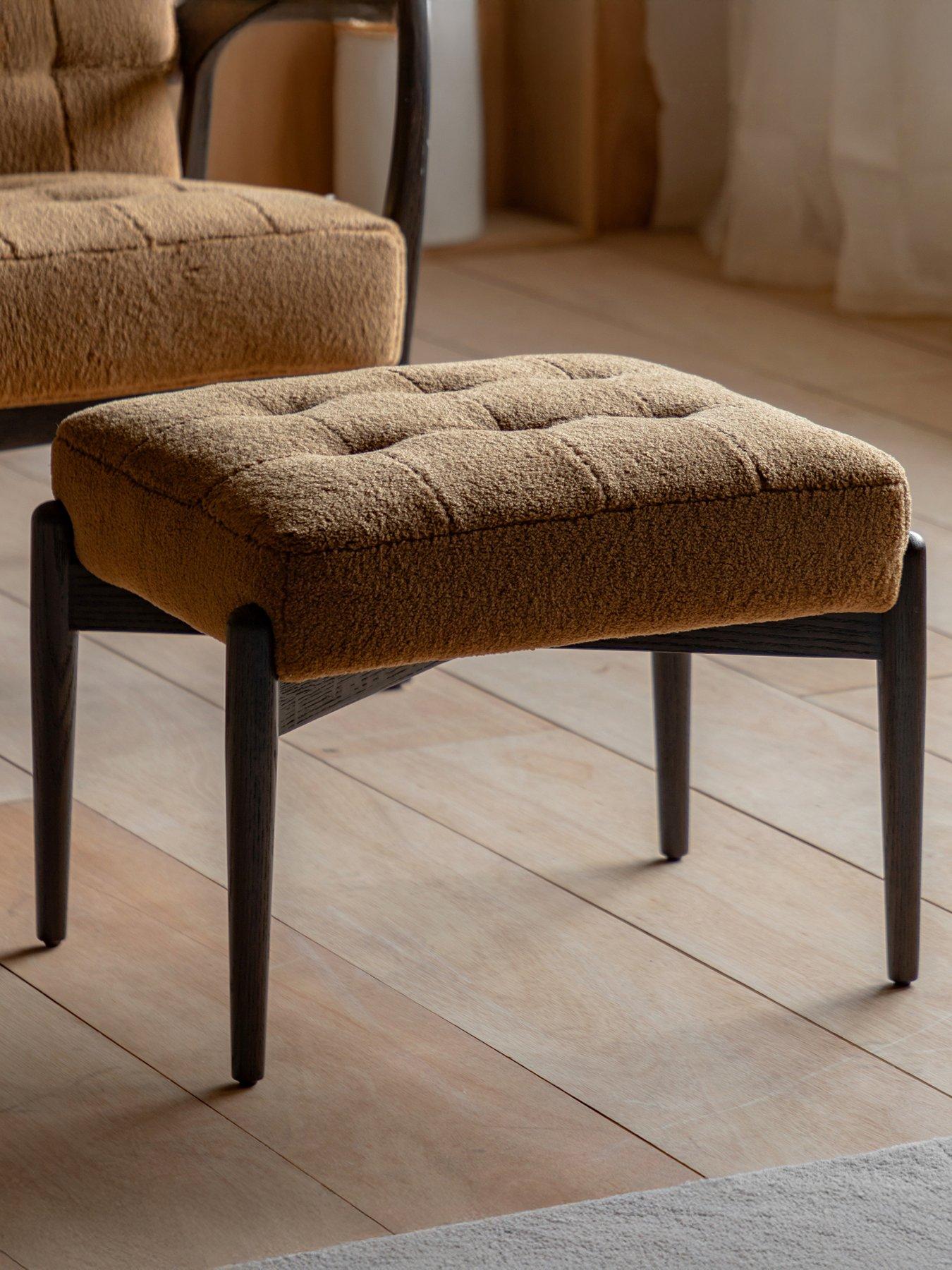 Image 1 of 5 of Gallery Direct Humber Faux Sheepskin Footstool