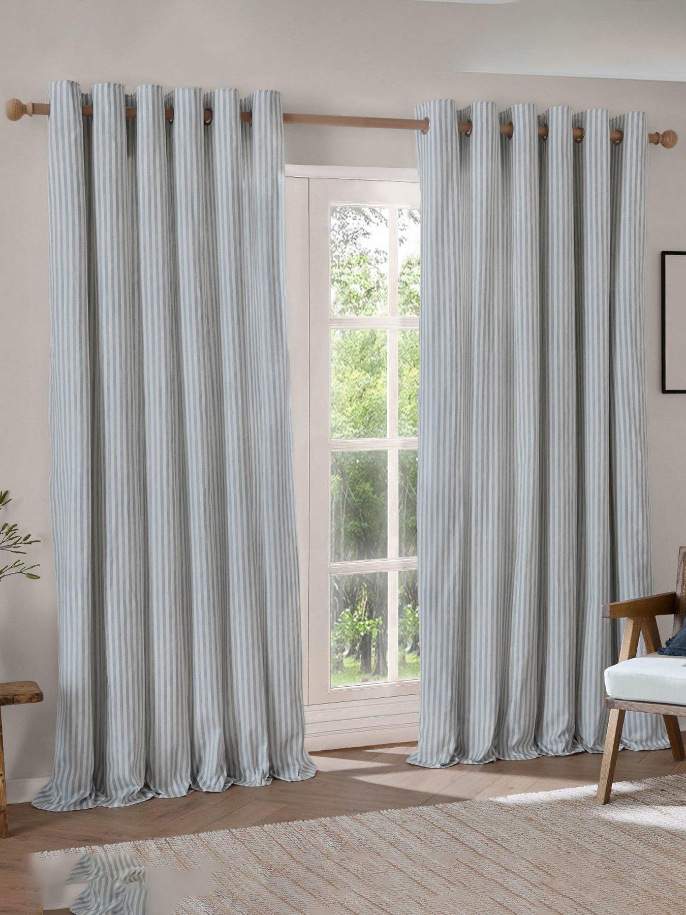 Yard Hebden Eyelet Curtains Mineral Blue